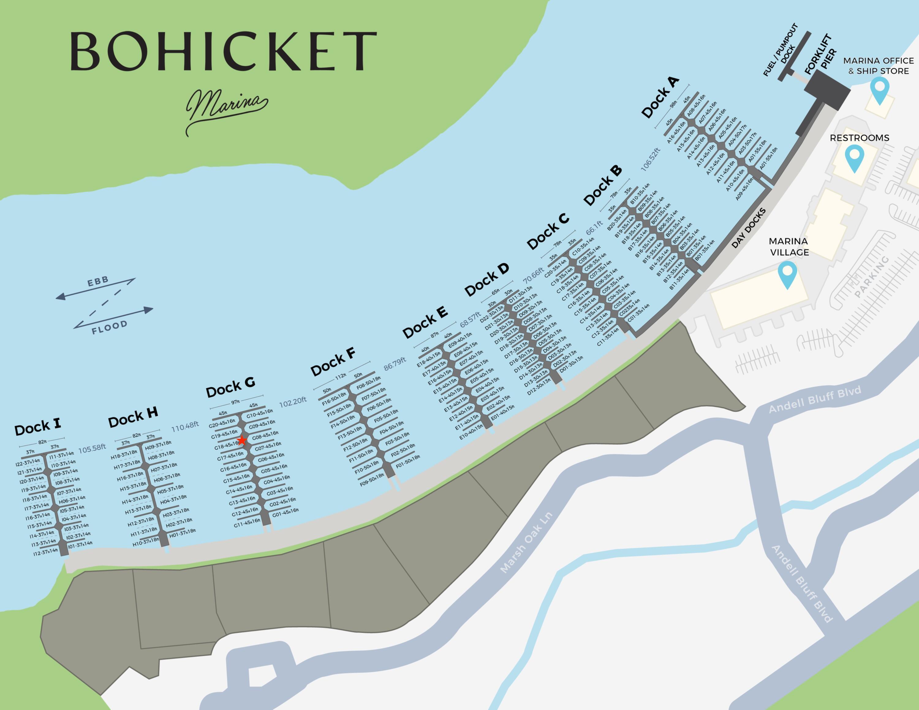 Image 3: Bohicket Marina Map