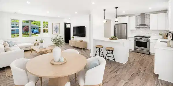 Image 3: Virtual staged kitchen table