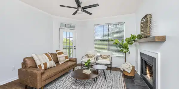 Image 4: Family room w/wood burning fireplace