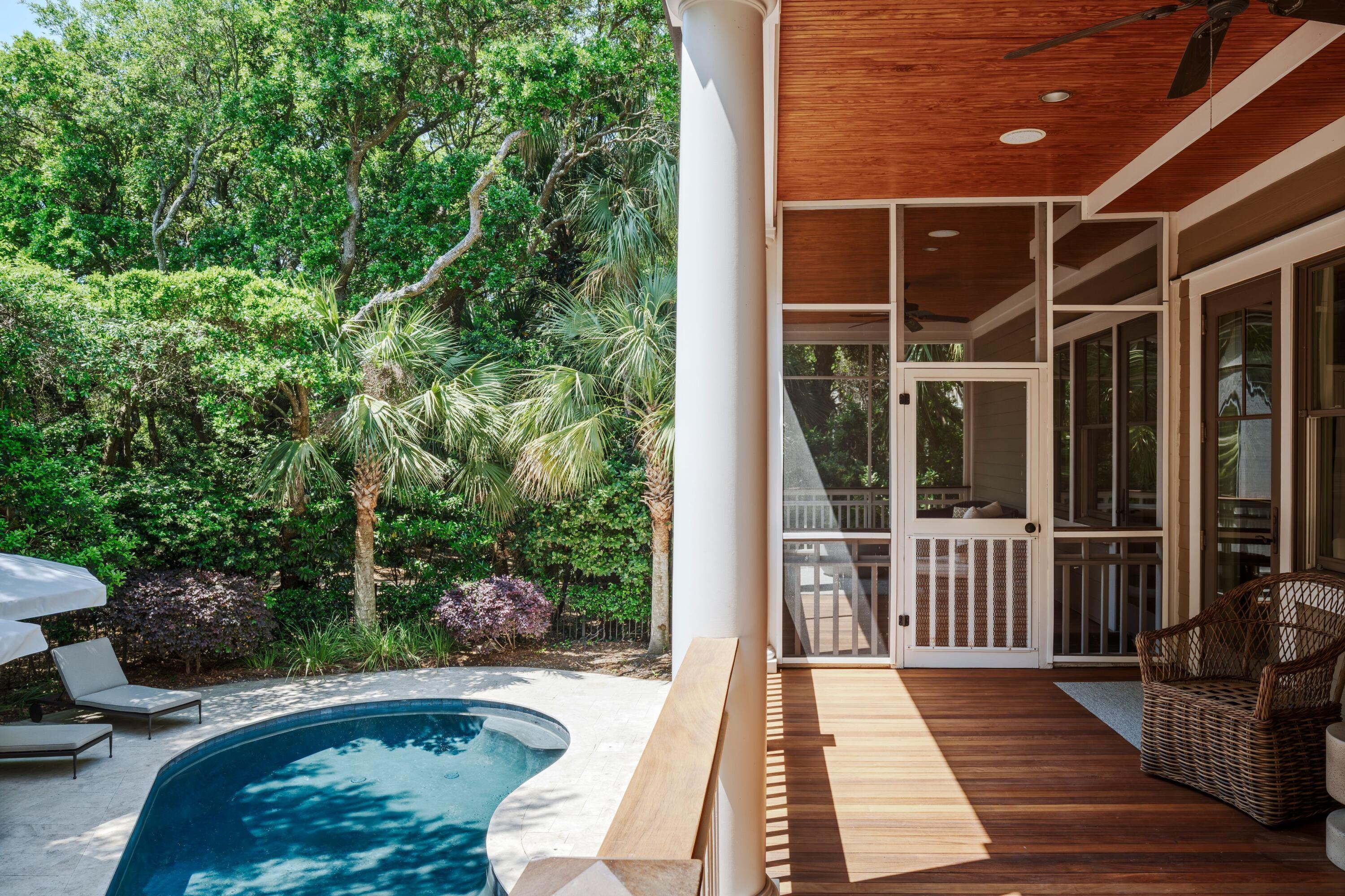 Image 4: 3. Pool with Screened Porch Wood Ceiling