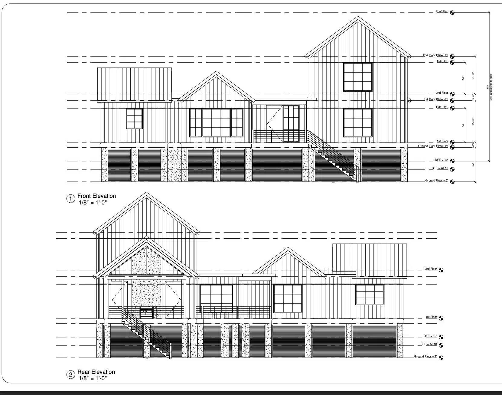 Image 1: Front and Rear Elevation