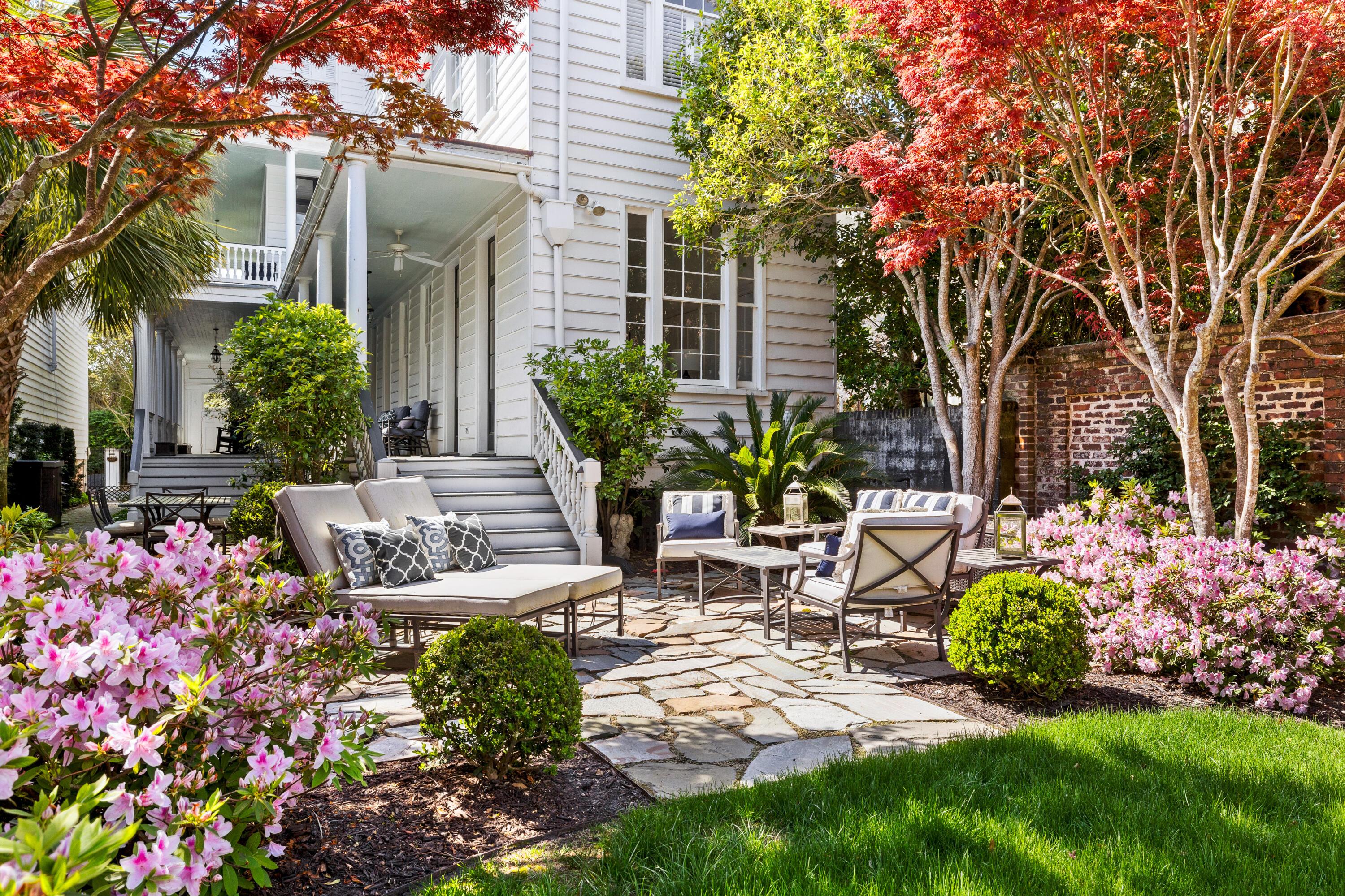 Image 3: Stone patio in the spring