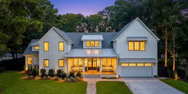 Image 2: Front Exterior Twilight