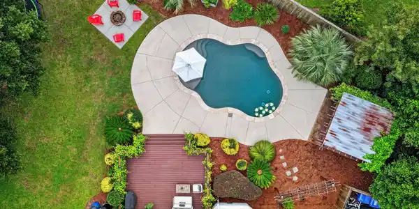 Image 4: 1104 Short River Court - Aerial - Pool