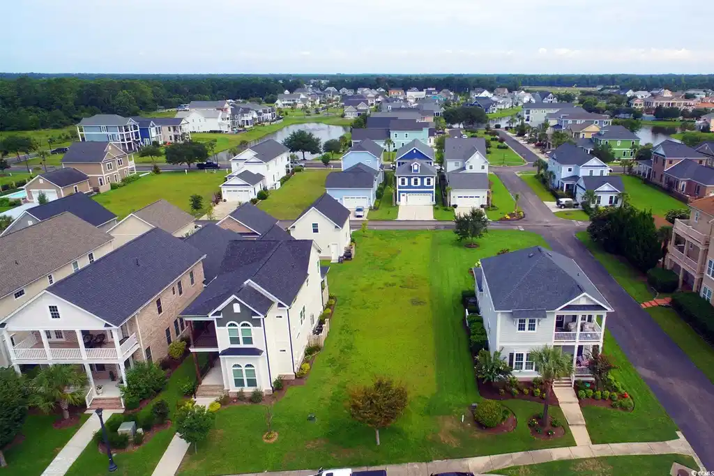 Image 1: Aerial view of residential area