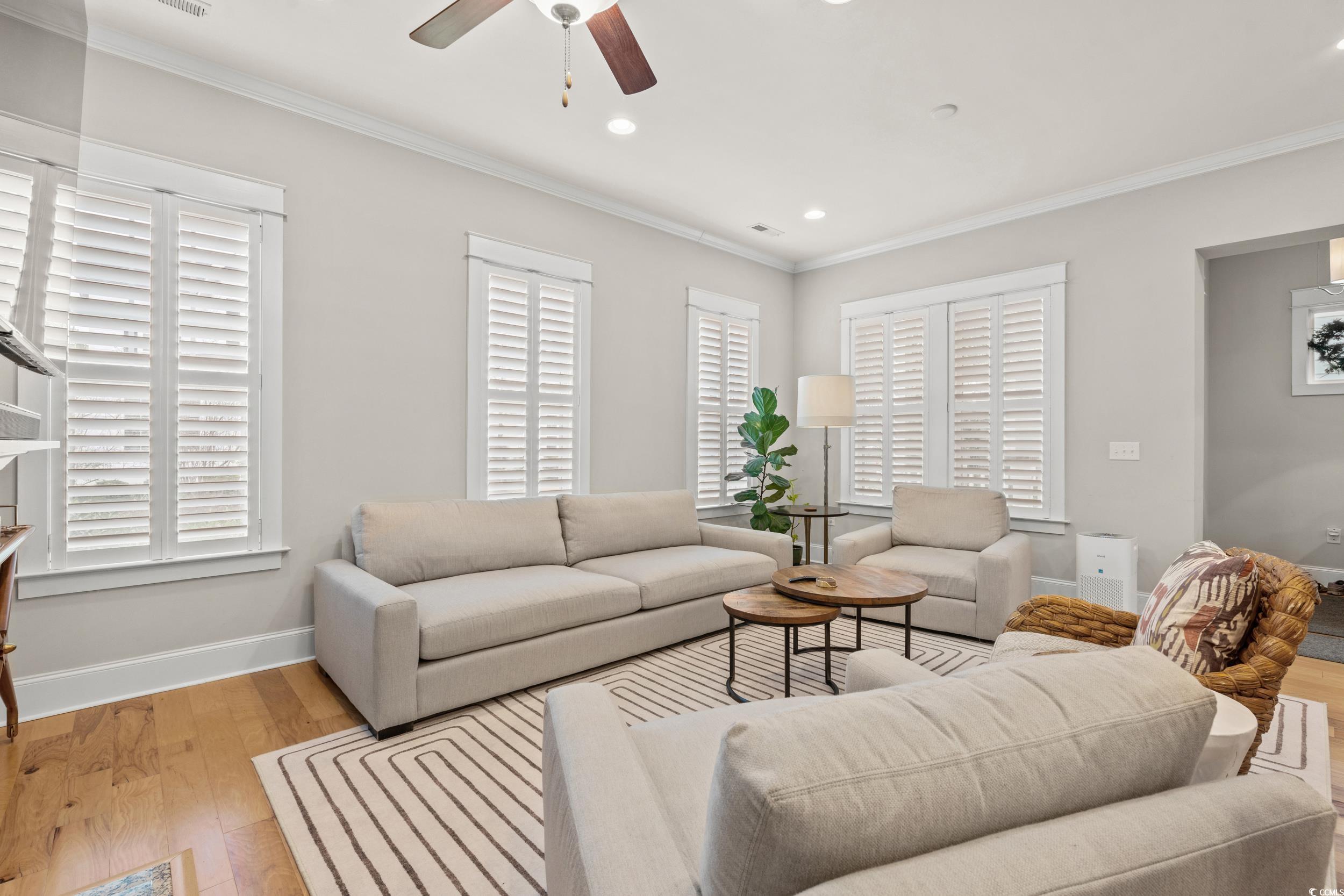 Image 3: Living room with hardwood / wood-style floors, orn Image 3: Living room with hardwood / wood-style floors, orn