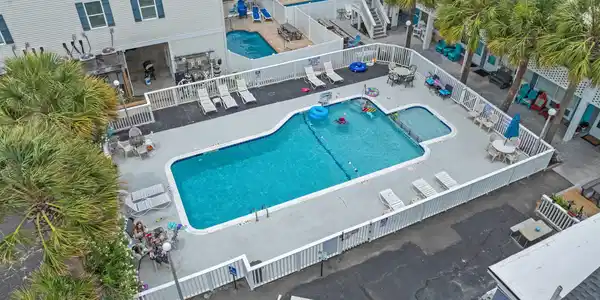 Image 3: Drone / aerial view of a pool