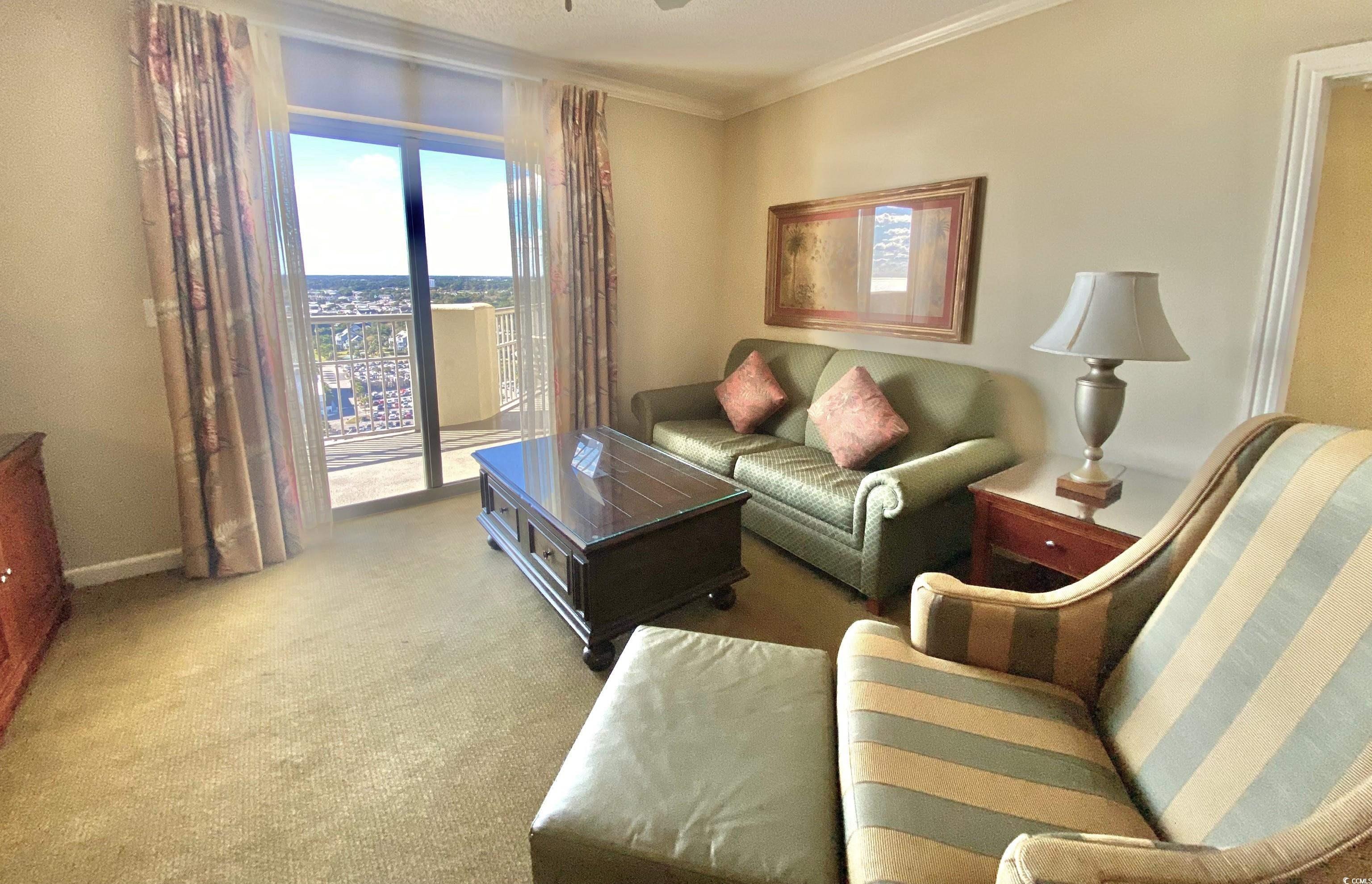 Image 4: Living room with carpet and ornamental molding Image 4: Living room with carpet and ornamental molding