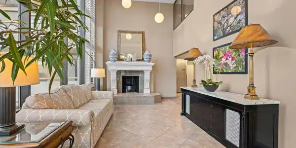 Image 3: Living room with a premium fireplace and a towerin Image 3: Living room with a premium fireplace and a towerin