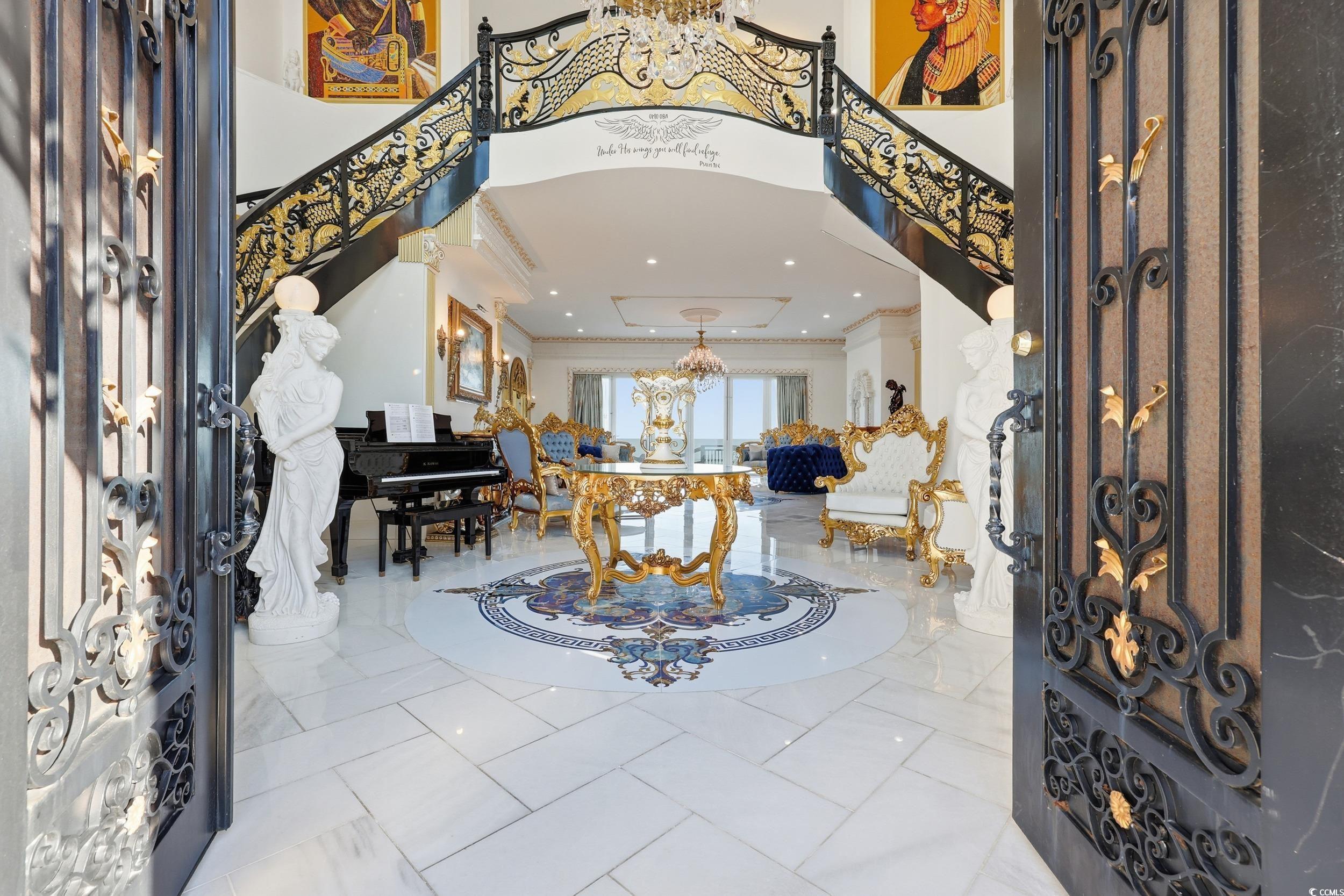 Image 4: Foyer entrance with a chandelier, a high ceiling, Image 4: Foyer entrance with a chandelier, a high ceiling,