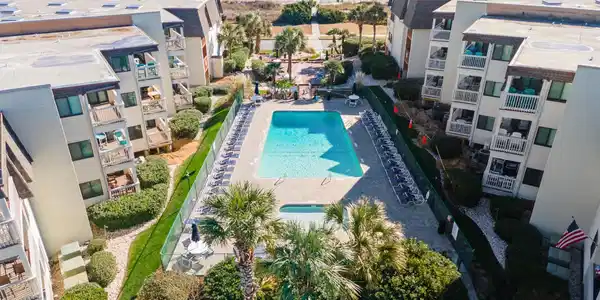 Image 2: Bird's eye view of a pool Image 2: Bird's eye view of a pool