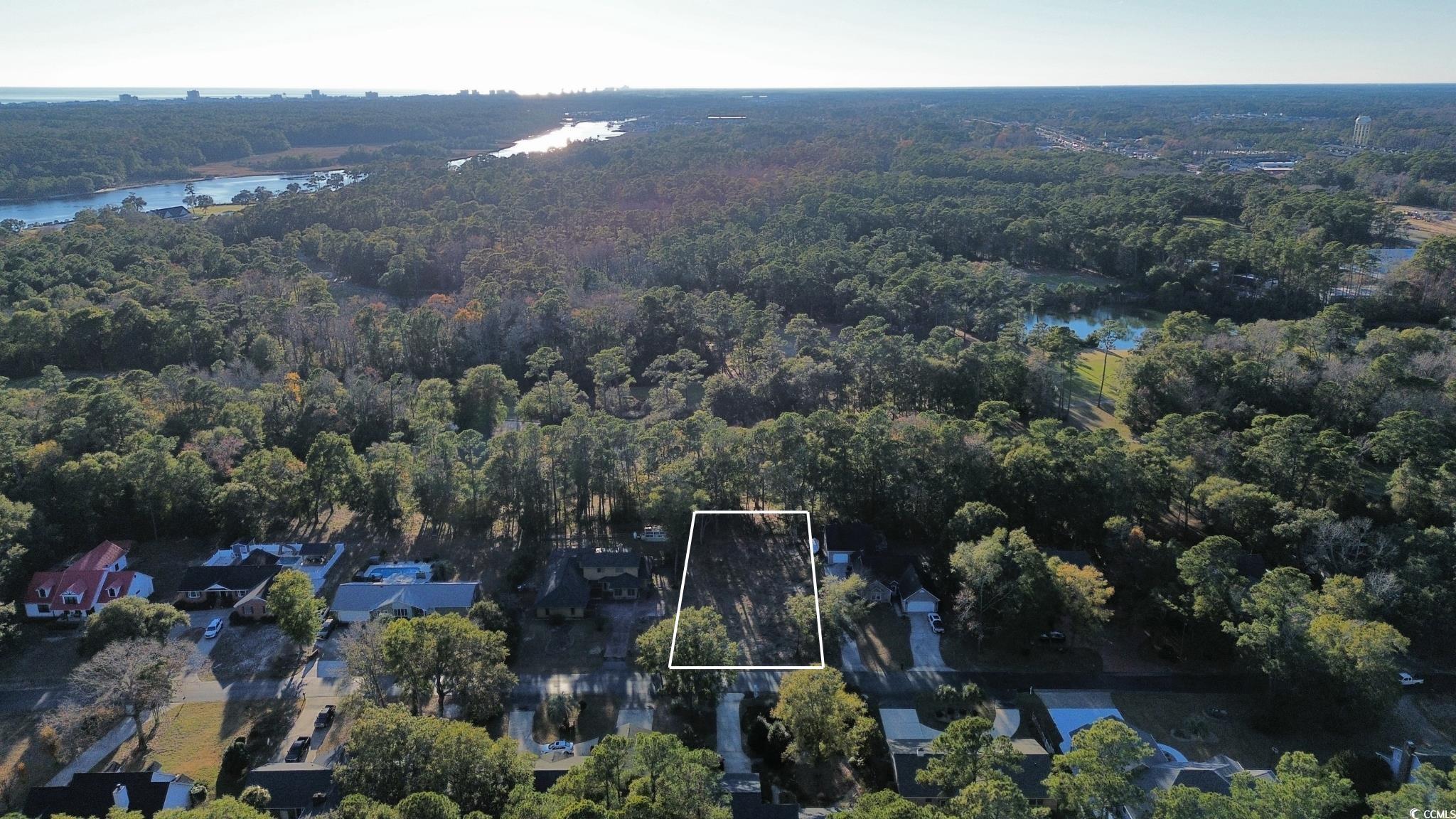 Image 3: Aerial view of property and surrounding area featu
