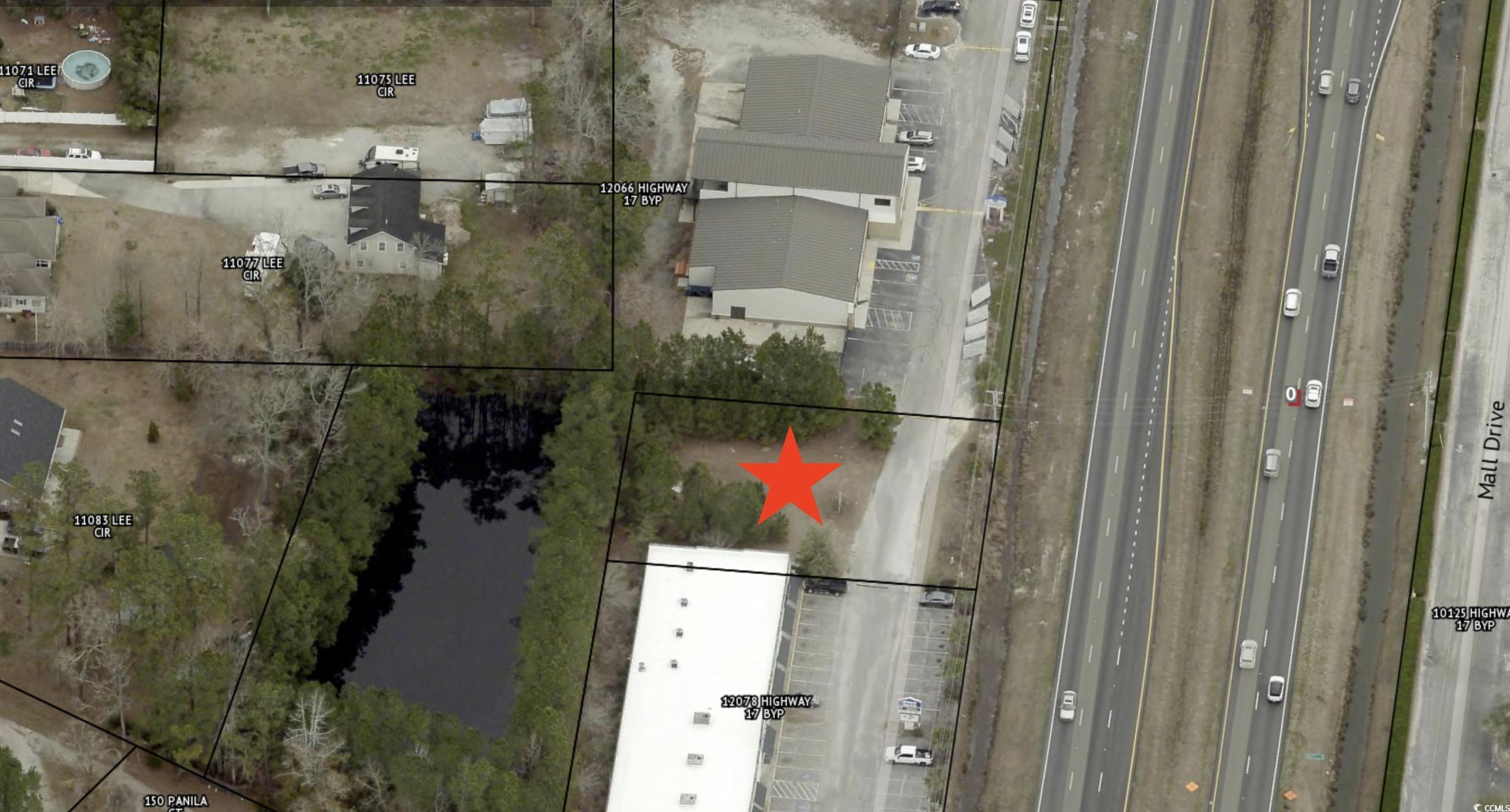 Image 2: Aerial view of property's location with property b Image 2: Aerial view of property's location with property b
