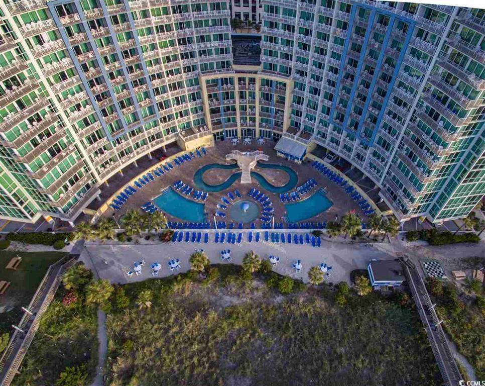 Image 3: Drone / aerial view of a pool area