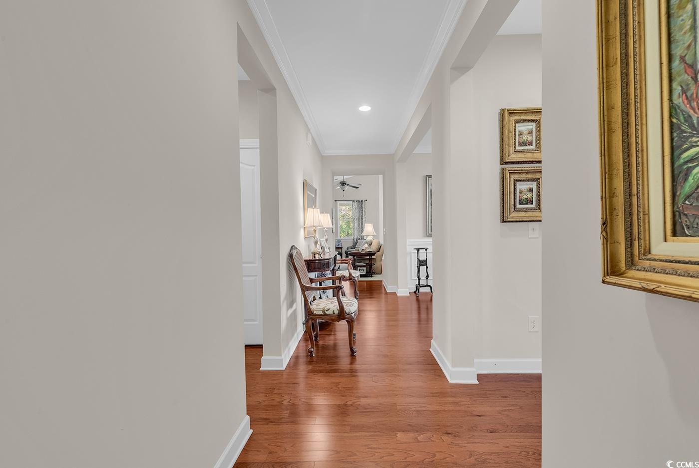 Image 2: Hallway with wood finished floors, ornamental mold Image 2: Hallway with wood finished floors, ornamental mold