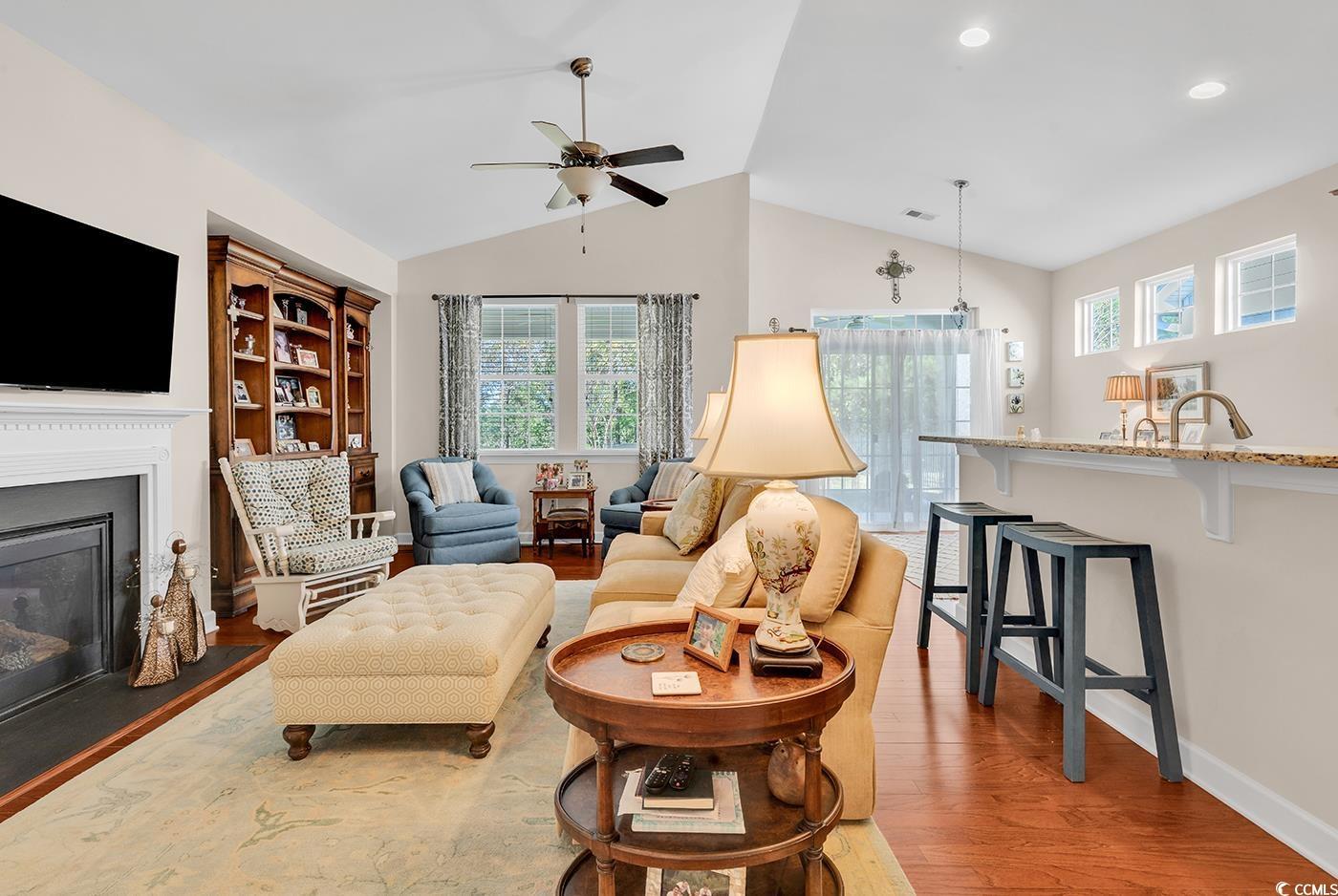 Image 3: Living room with light wood-style flooring, lofted Image 3: Living room with light wood-style flooring, lofted
