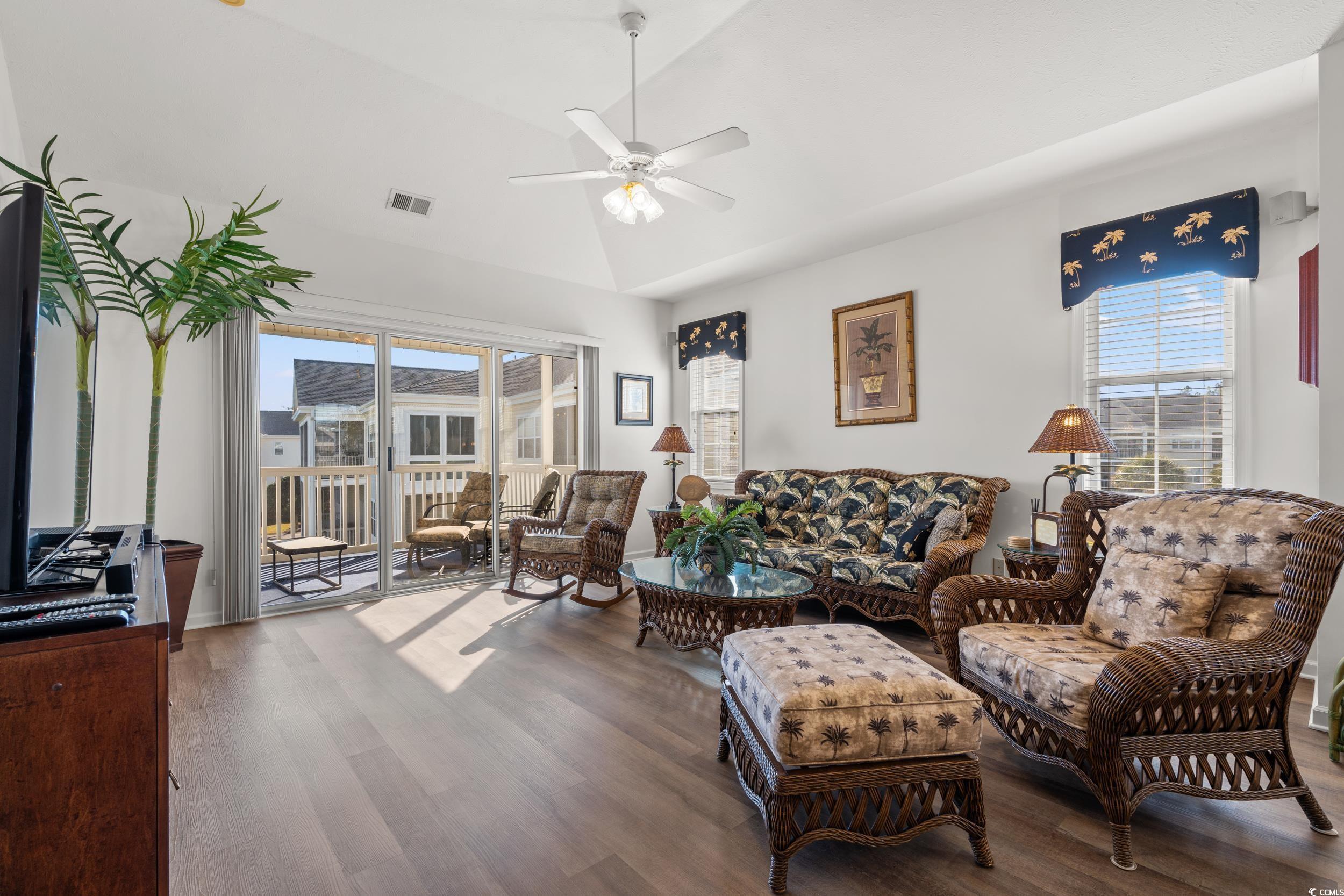 Image 3: Living room with wood finished floors, ceiling fan Image 3: Living room with wood finished floors, ceiling fan