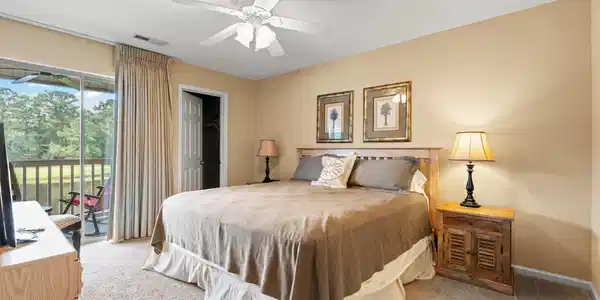 Image 4: Bedroom featuring light carpet, access to outside, Image 4: Bedroom featuring light carpet, access to outside,