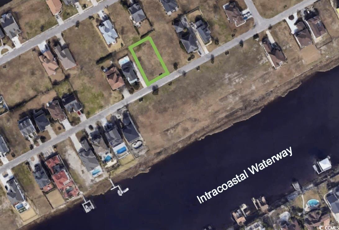 Image 2: Aerial map of property and surrounding area with p