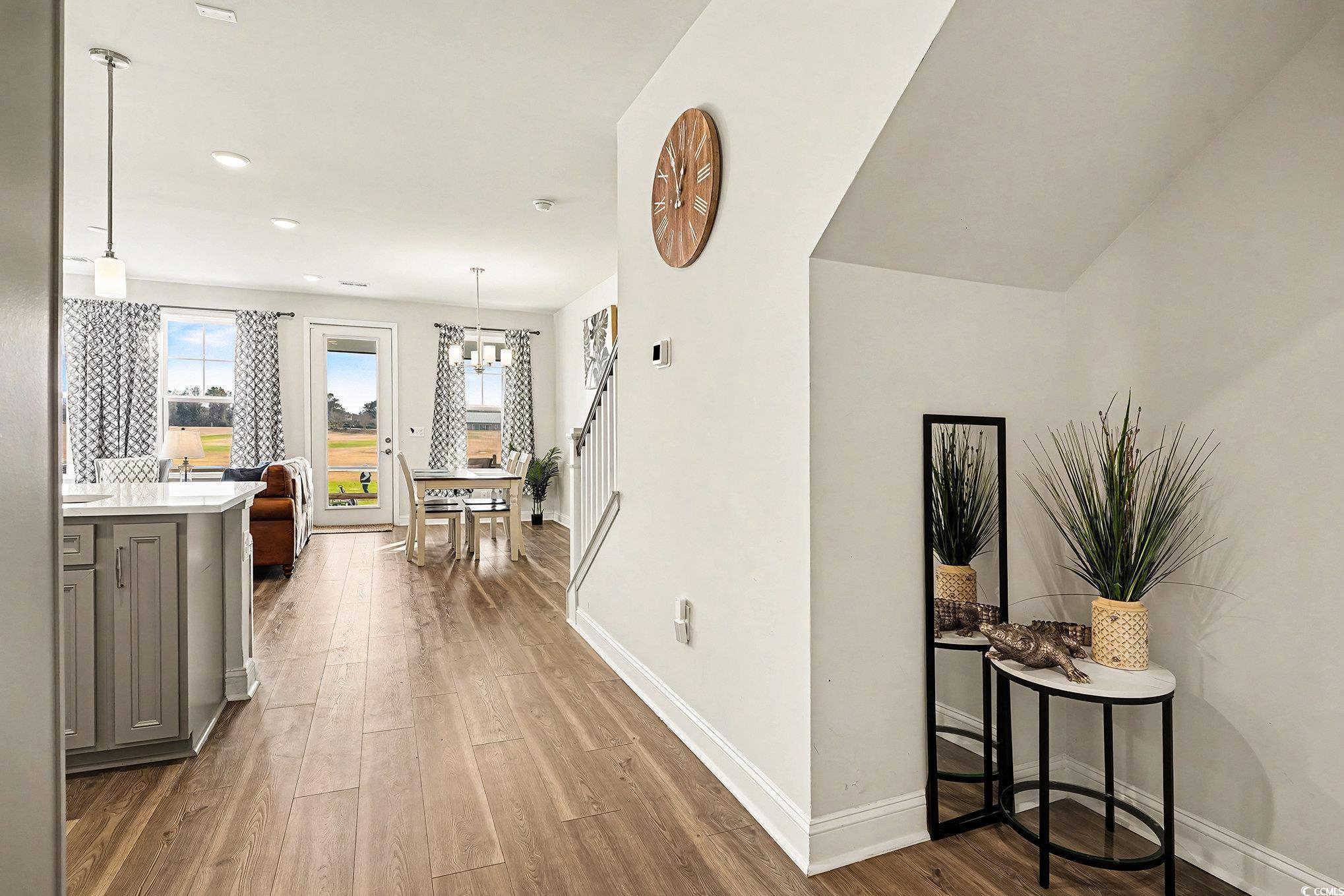 Image 3: Hallway with dark wood-style floors and recessed l Image 3: Hallway with dark wood-style floors and recessed l