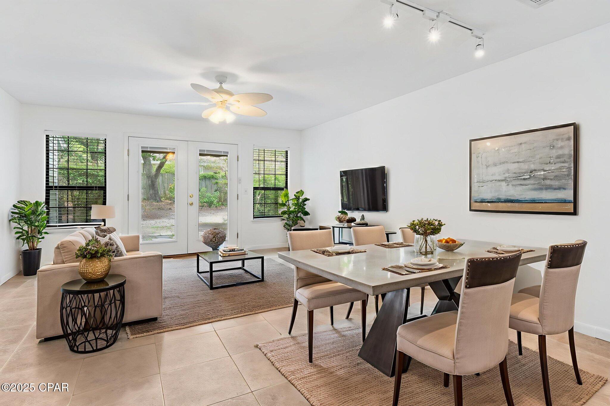 Image 2: Living and dining virtually staged