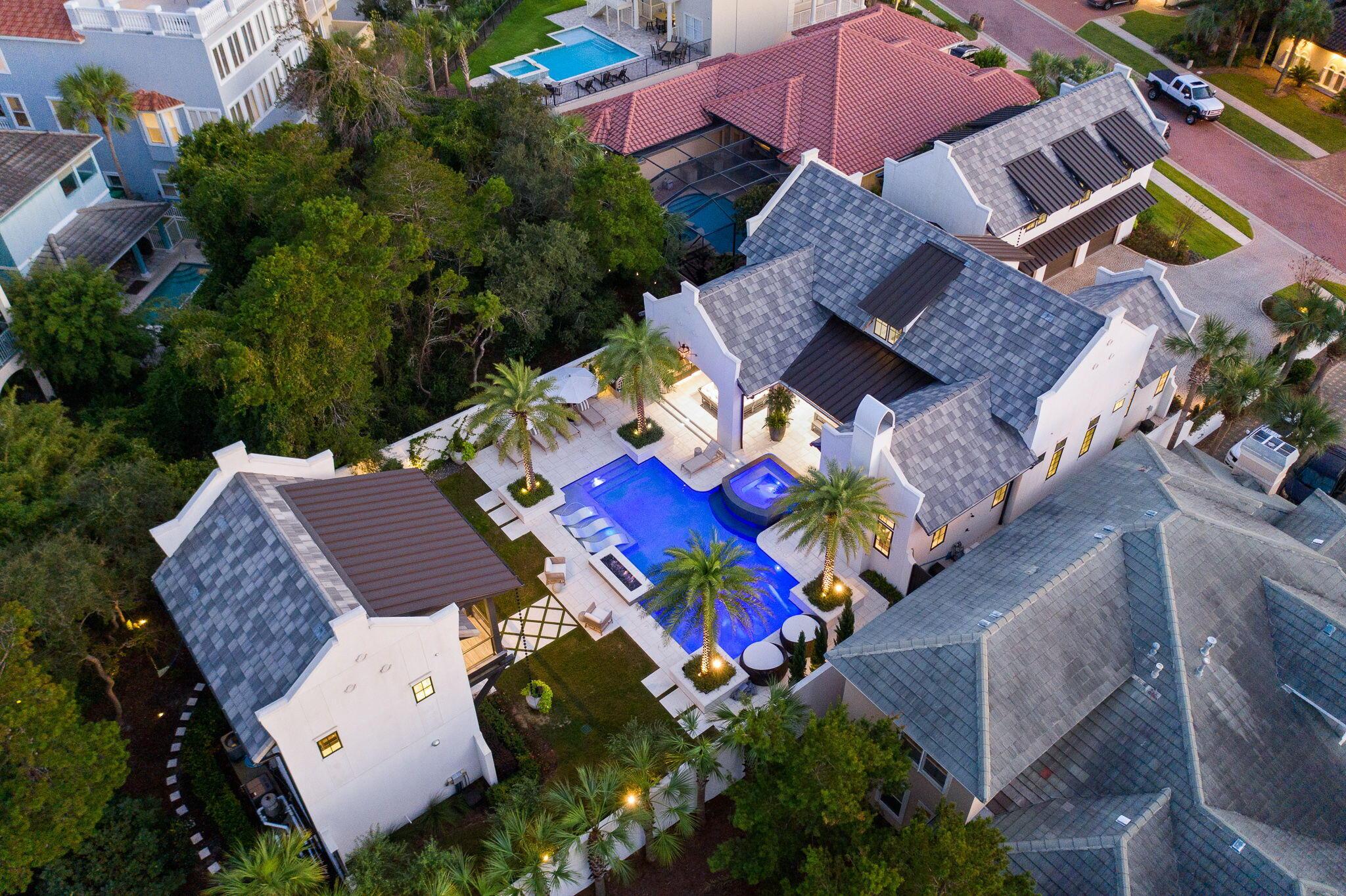 Image 2: Estate Aerial View with 300' lot depth