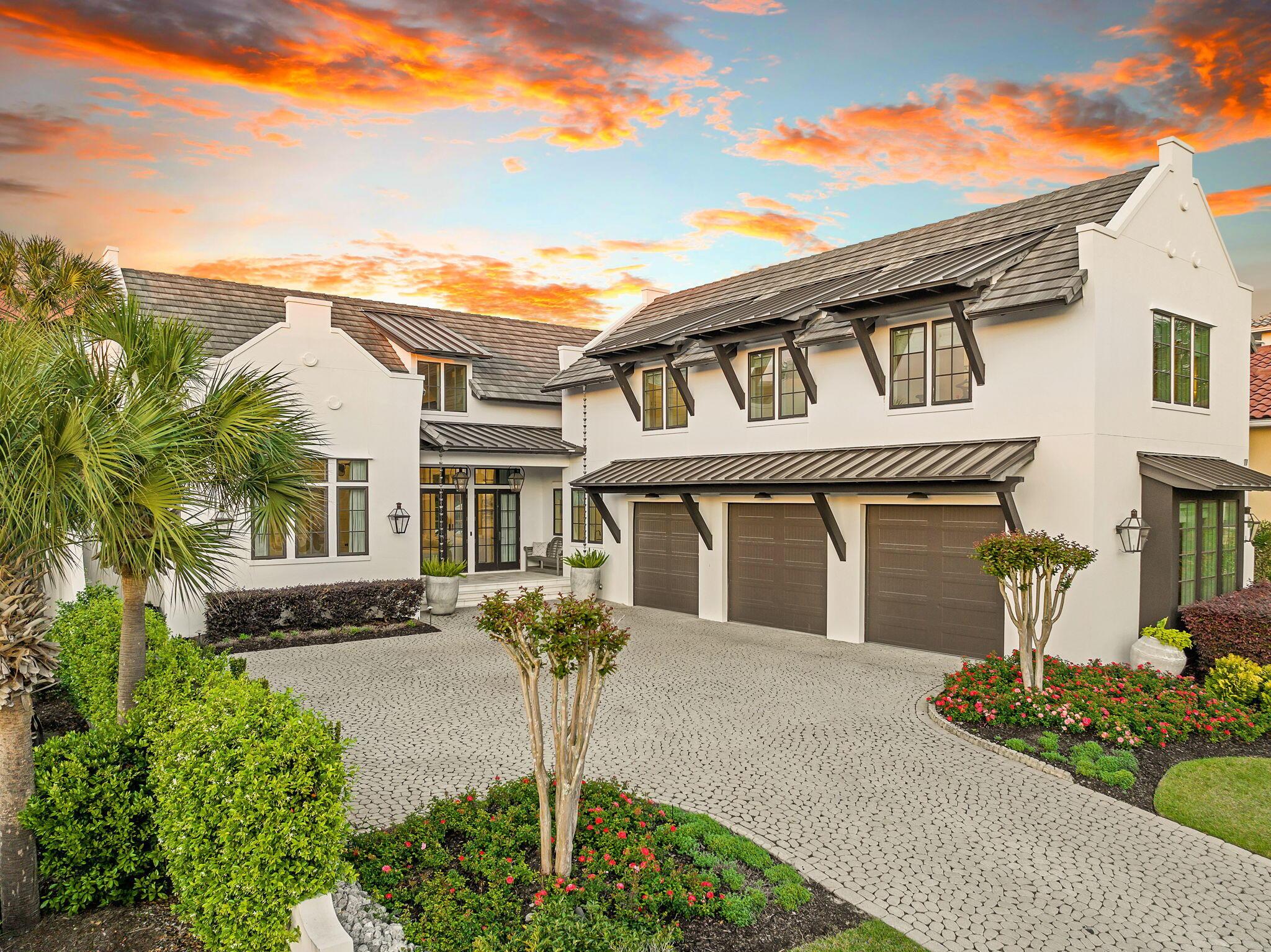 Image 4: Front Elevation with 3 car garage