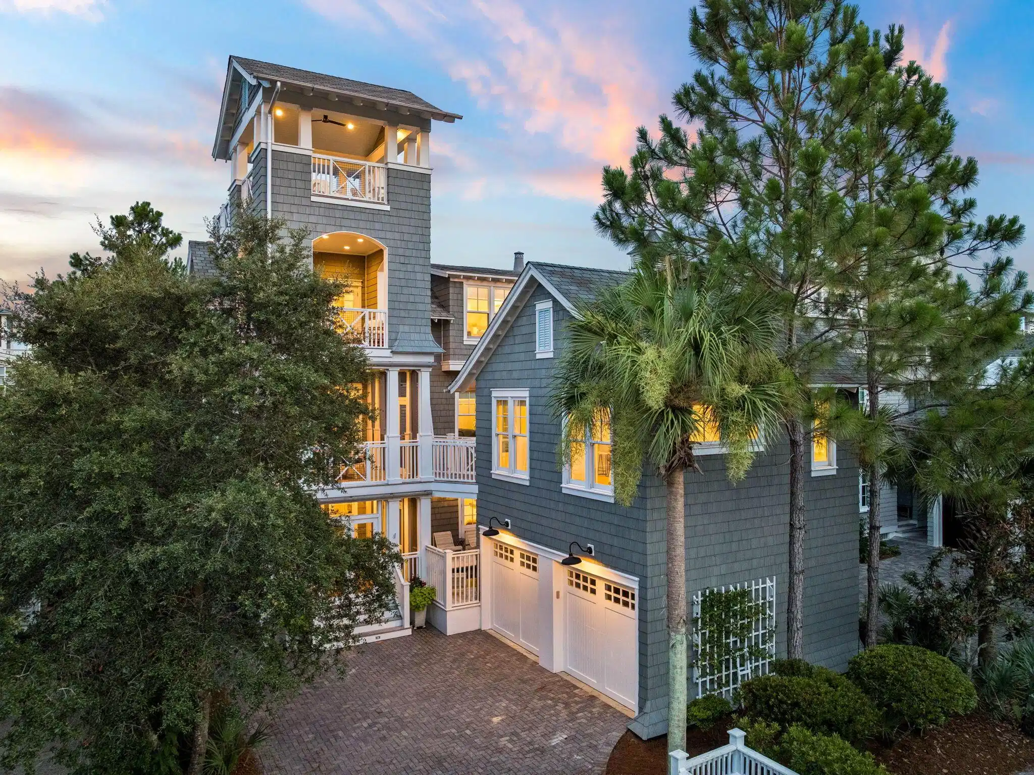Image 1: House at twilight