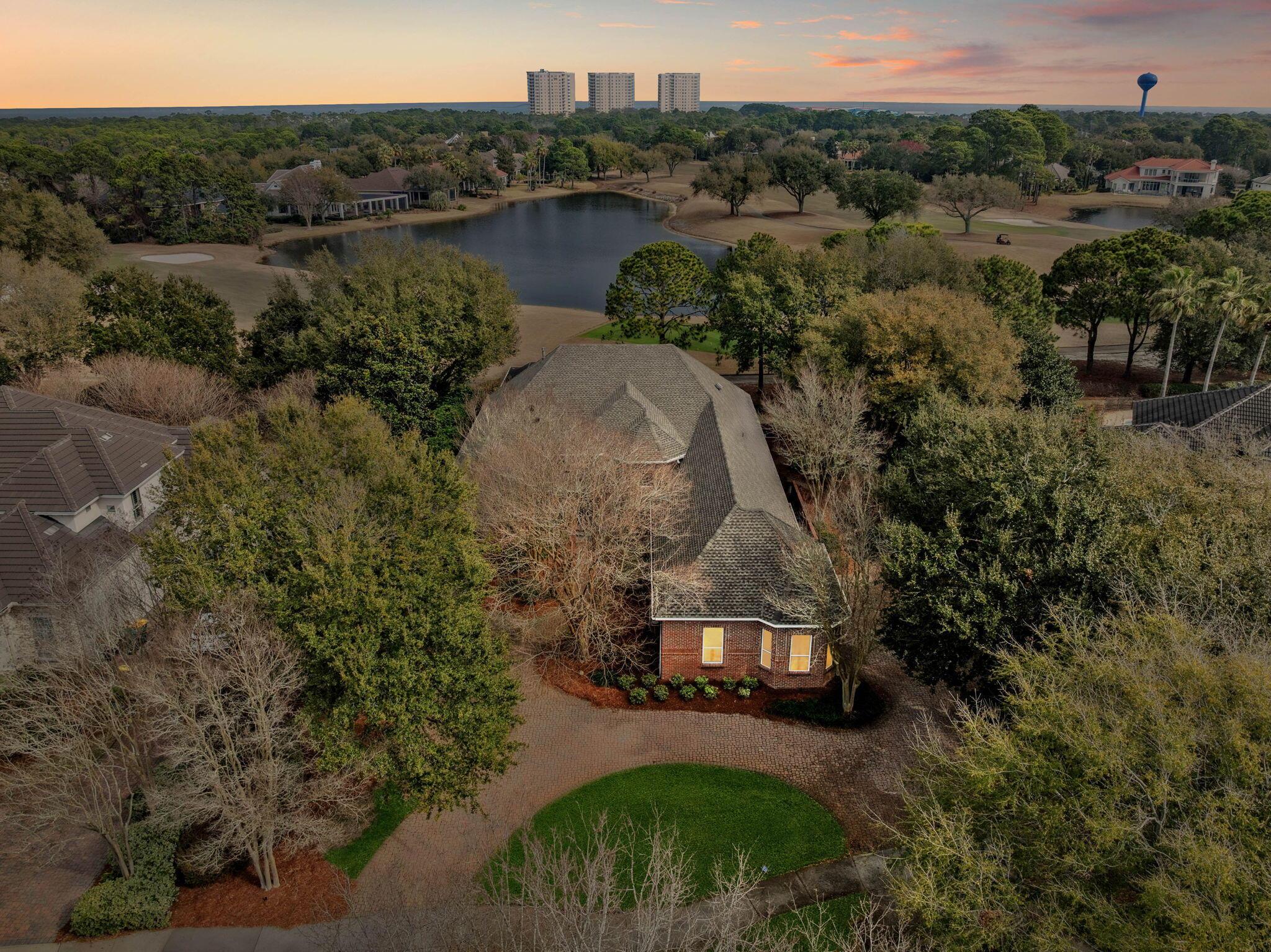 Image 2: 02-Aerial-Sunset-Golf-Pond-Gulf