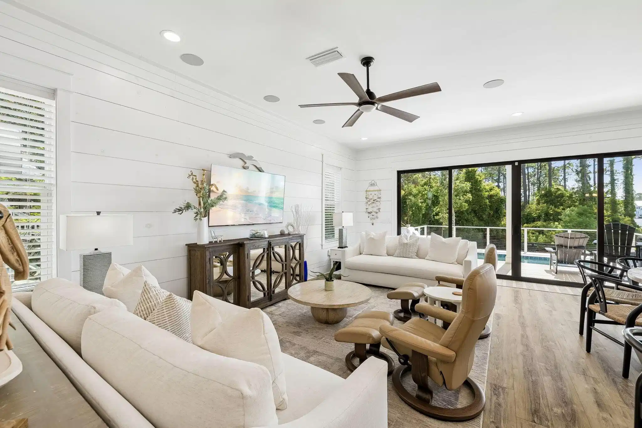 Image 1: Family Room with Views of Eastern Lake