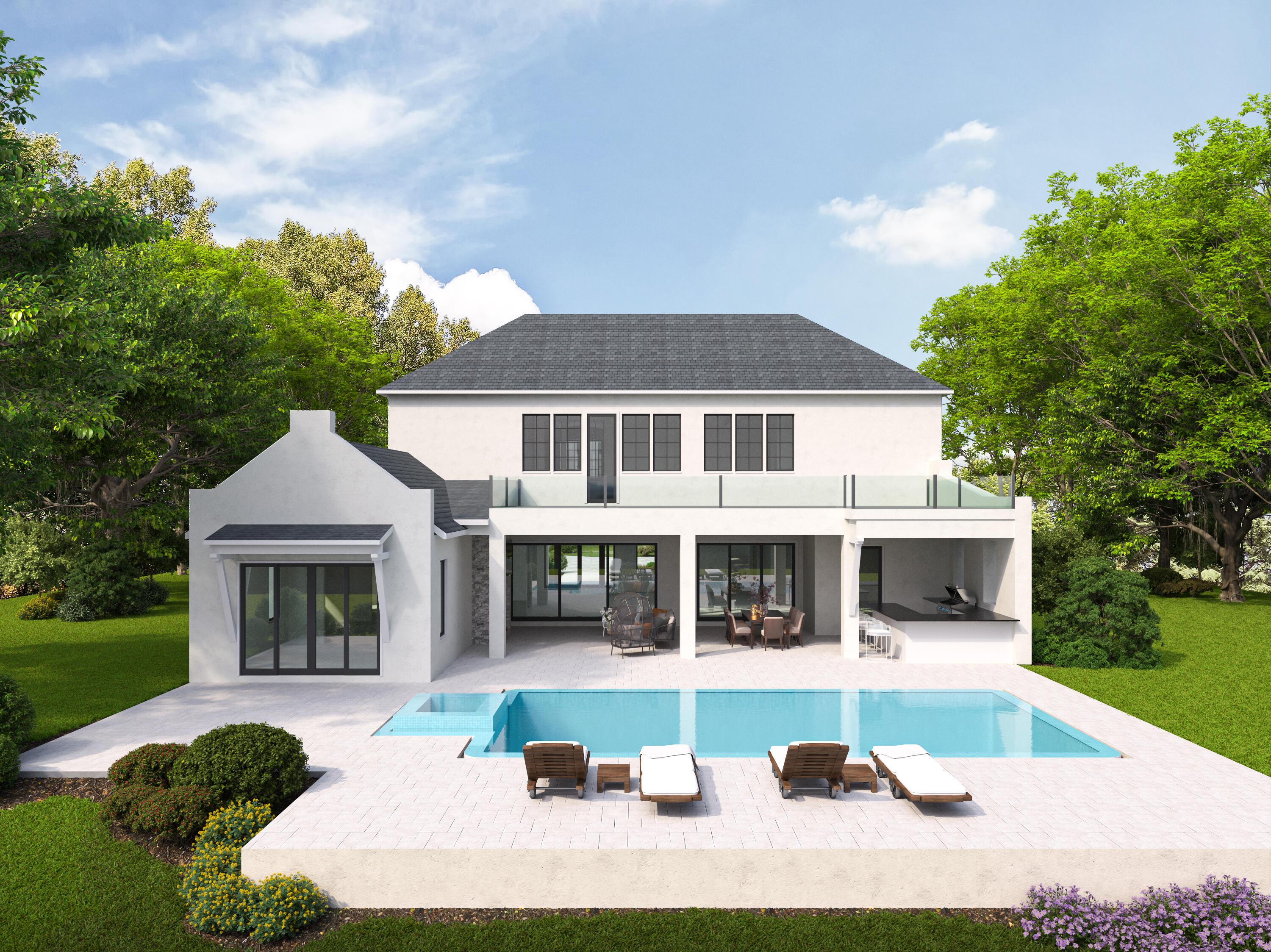 Image 3: Rear with Pool/Deck