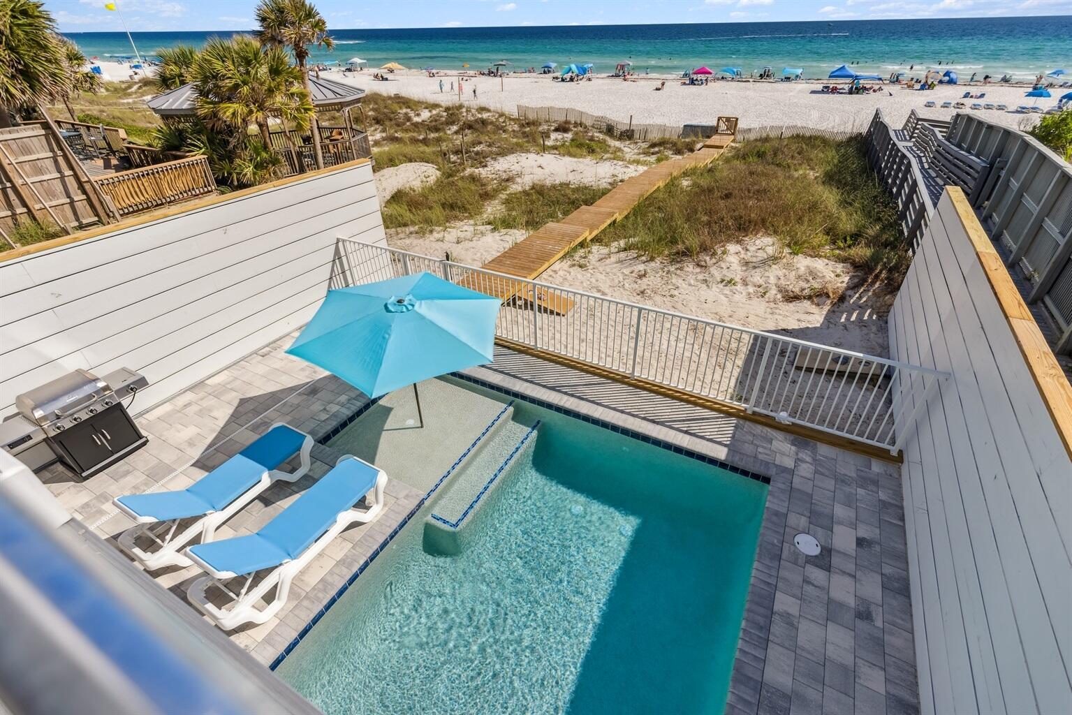 Image 1: Gulf Front Pool From 2nd Floor Terrace