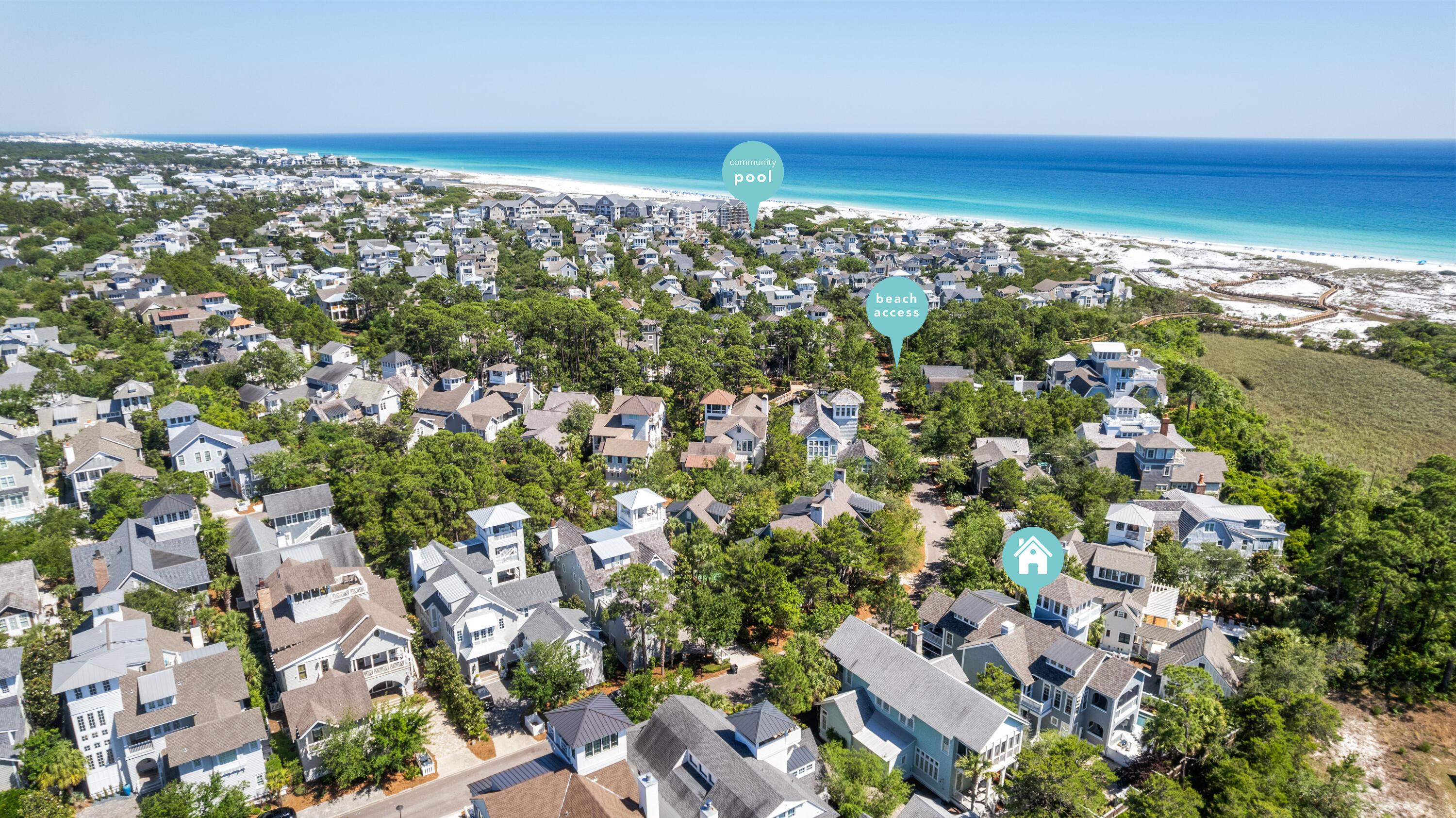 Image 2: Aerial to Beach & Community Pool