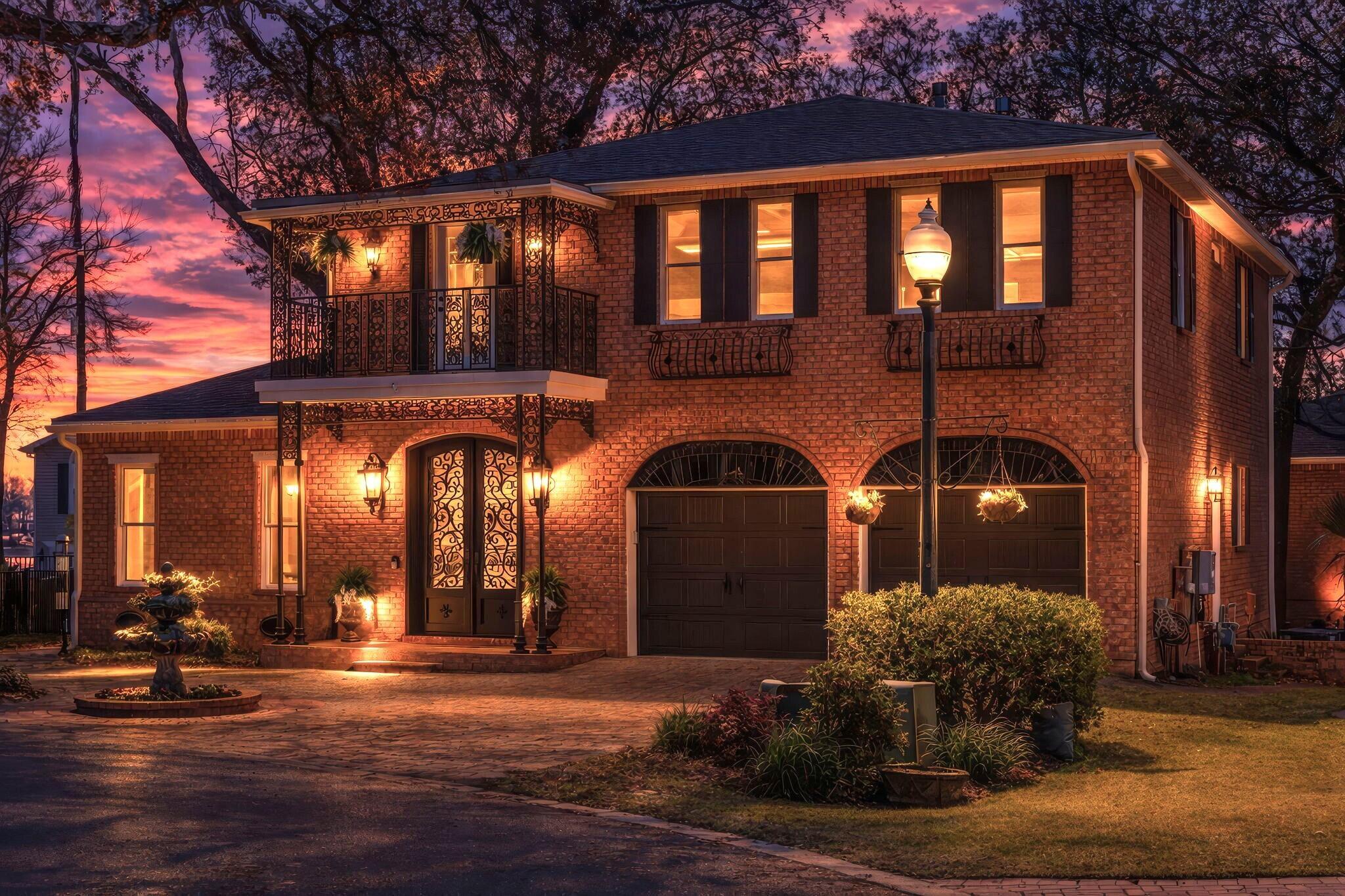 Image 1: Twilight View of Home