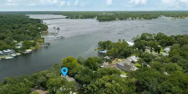 Image 3: Aerial view of Swift Bayou and Rocky Bay