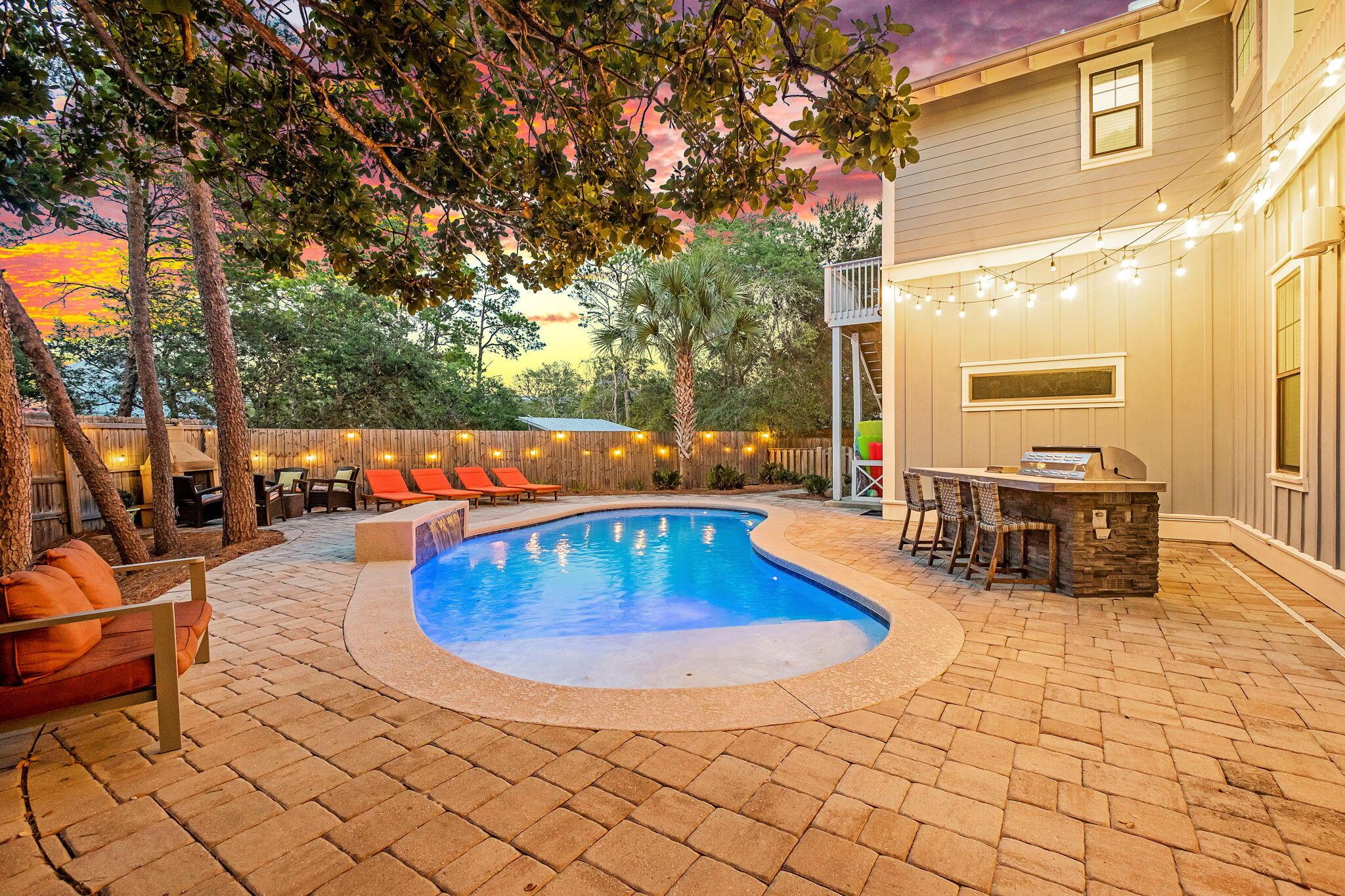 Image 3: Image#3 | Private pool at sunset.