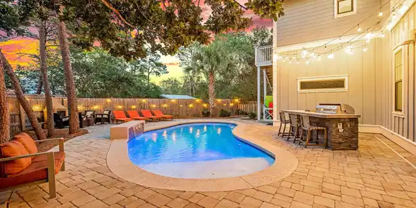 Image 3: Image#3 | Private pool at sunset.