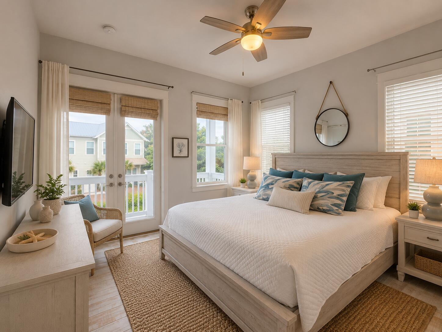 Image 2: Virtual photo of bedroom 2 with king bed