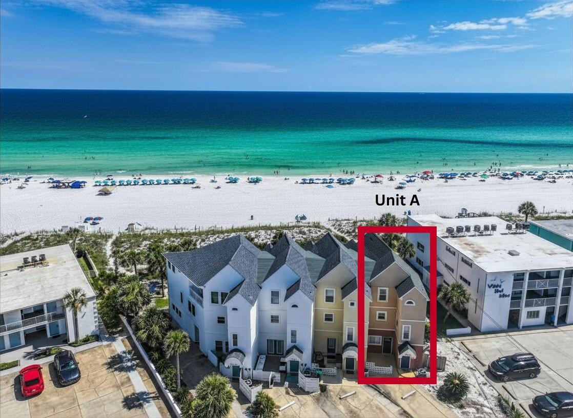 Image 2: Front Aerial of Townhome Unit A