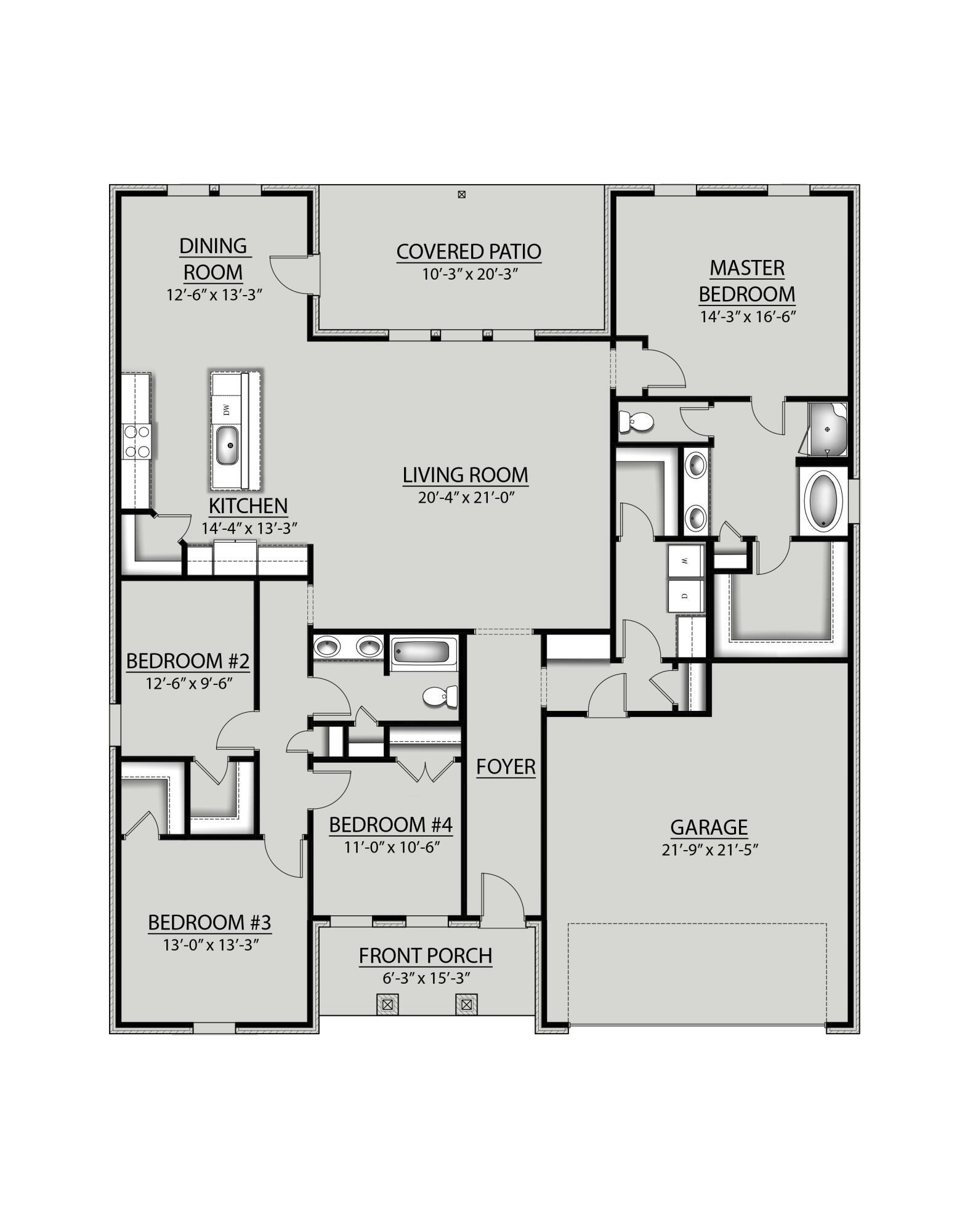 Image 3: Comstock B-H III Floor Plan