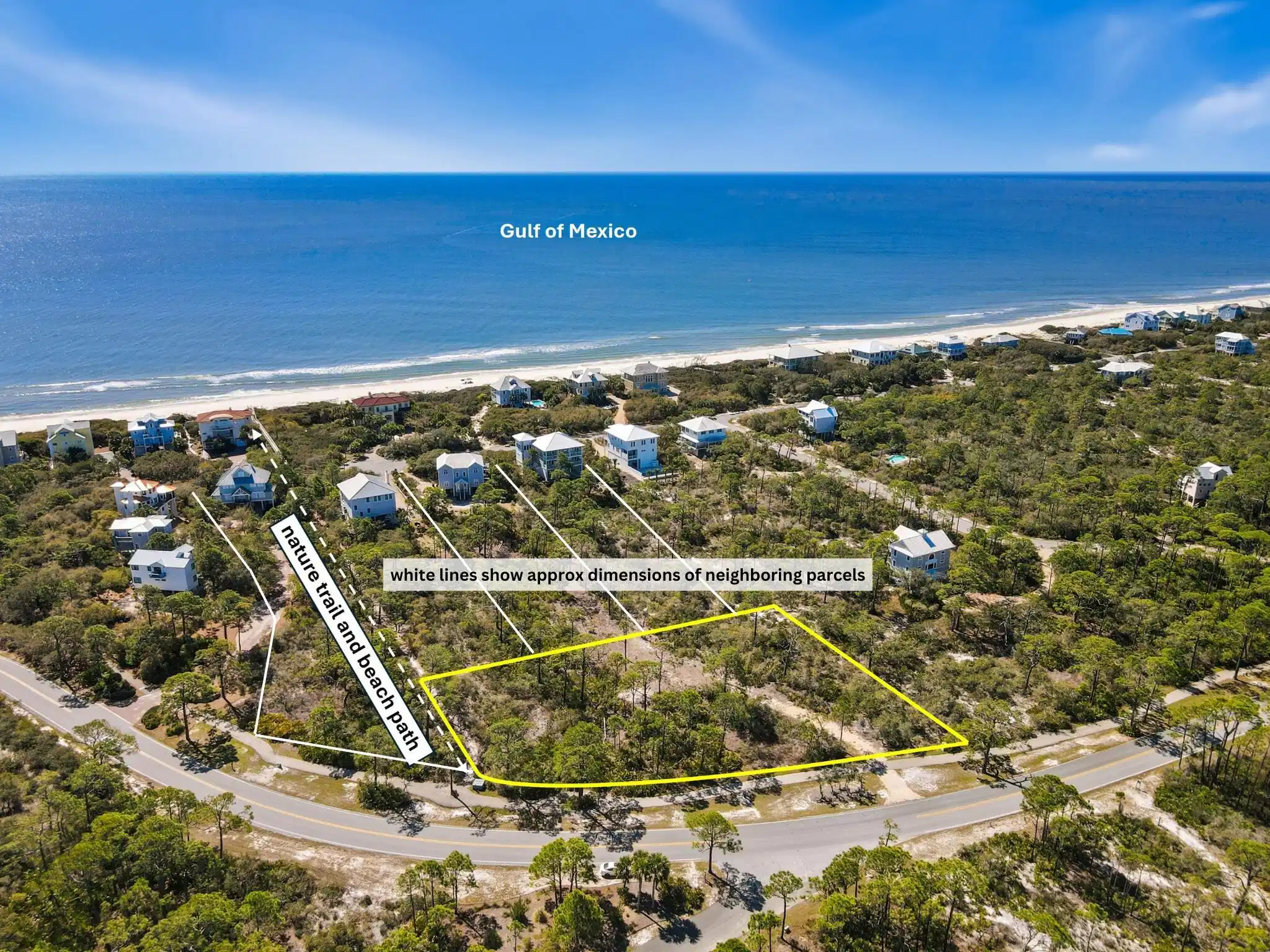 Image 1: approx dimensions of neighboring parcels