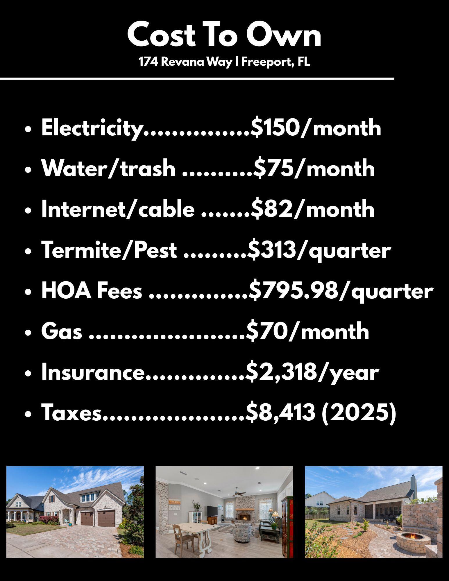 Image 2: Cost to own 174 Revana Way