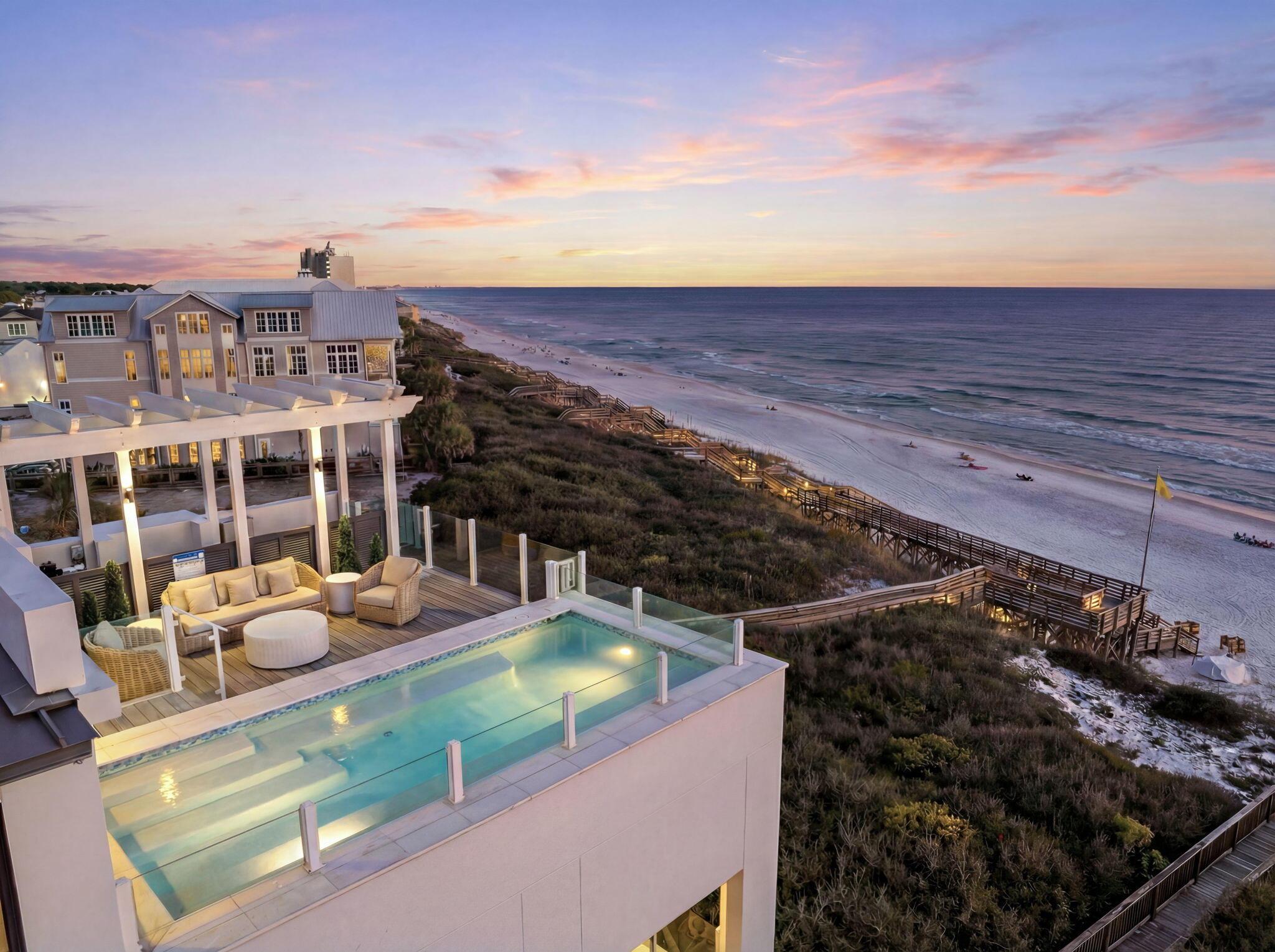 Image 1: Image #1 | Rooftop pool and Gulf sunset