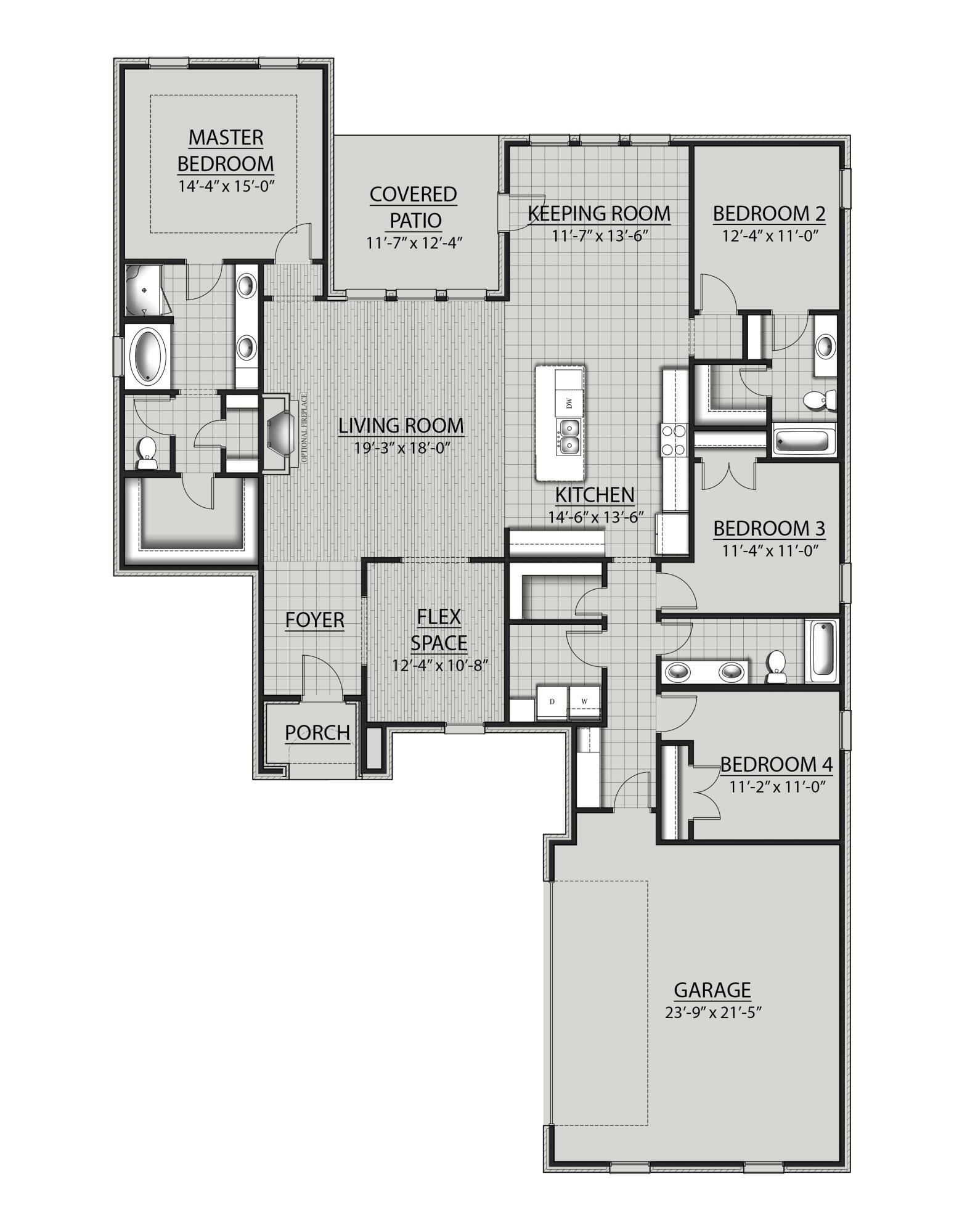 Image 2: Carabelle 3 Family Floor Plan