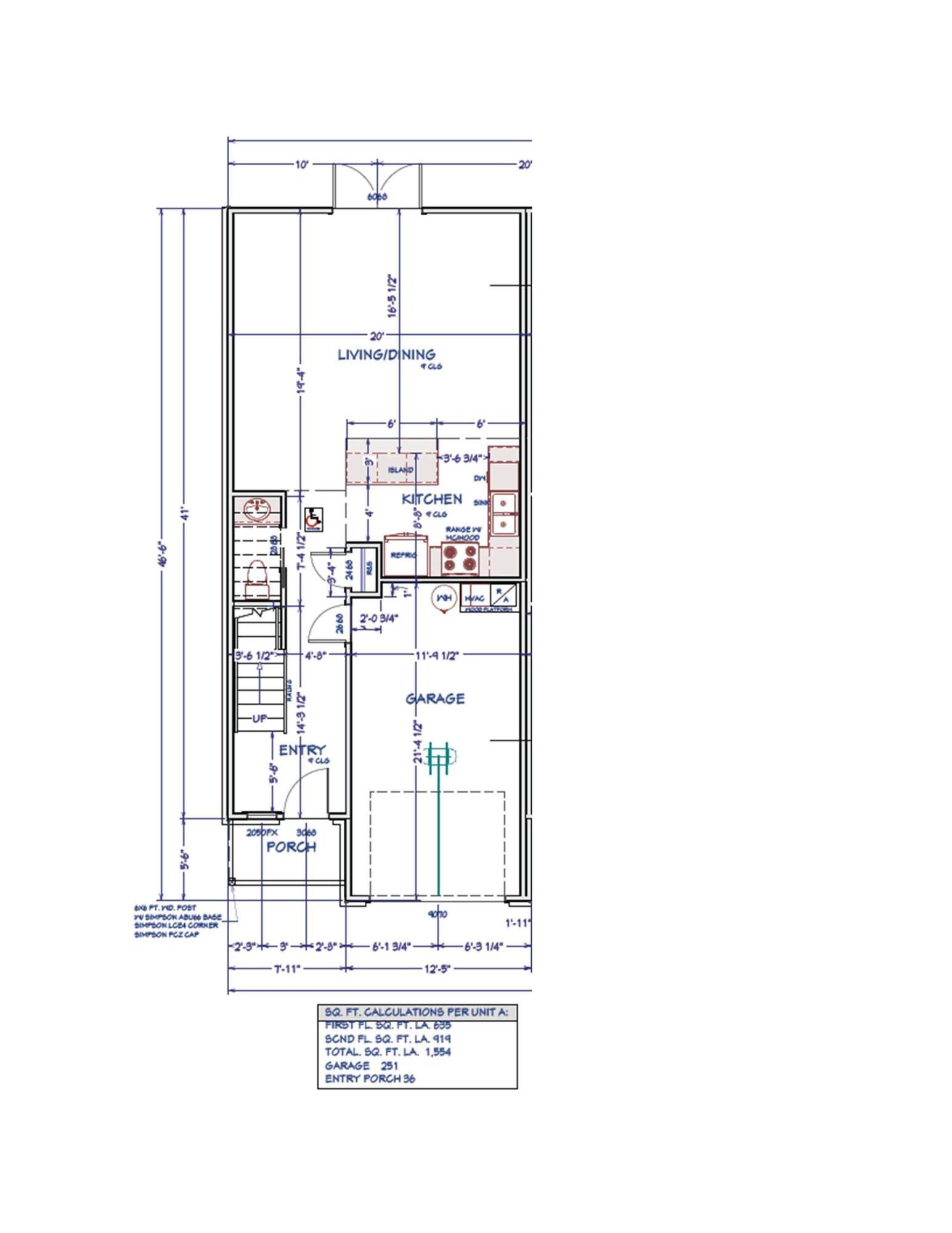 Image 4: 1st Level Floor Plan Unit 3 jpg