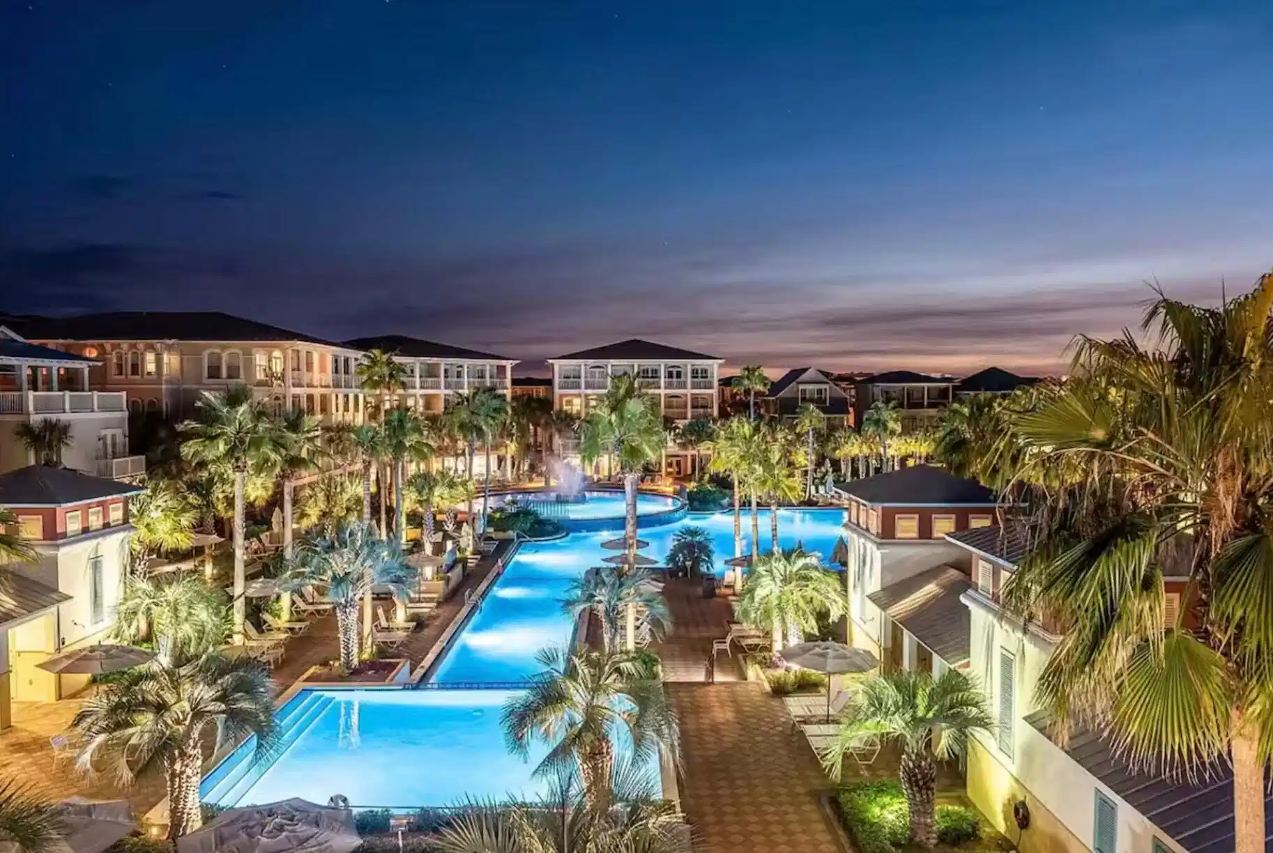 Image 1: Seacrest Beach Pool Twilight