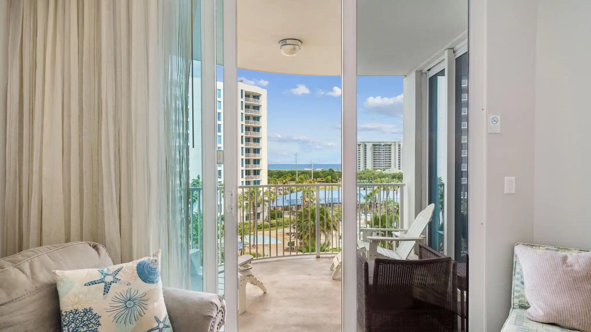 Image 1: Private balcony | Gulf & pool views, 6F