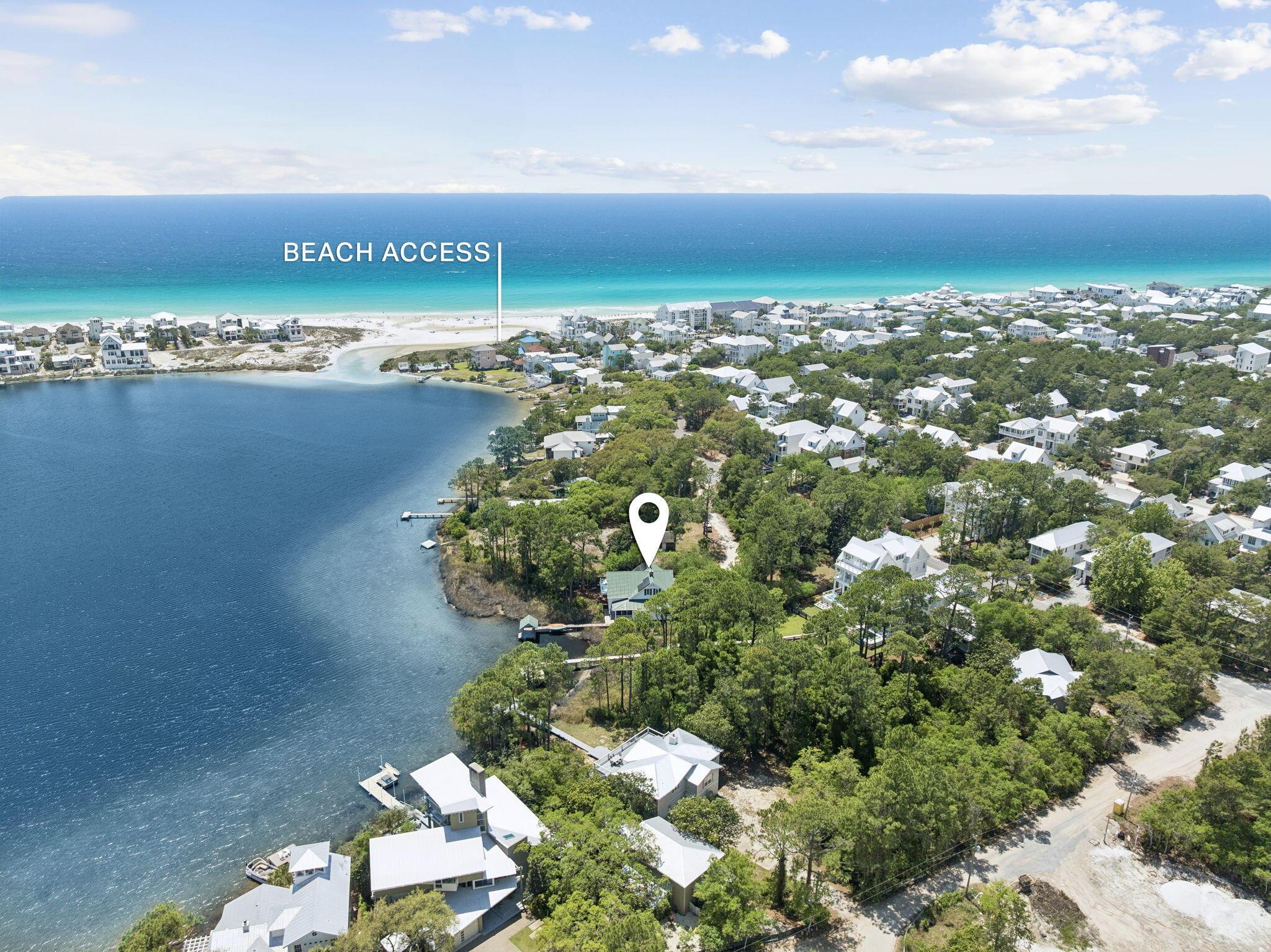Image 2: Beach with home circled
