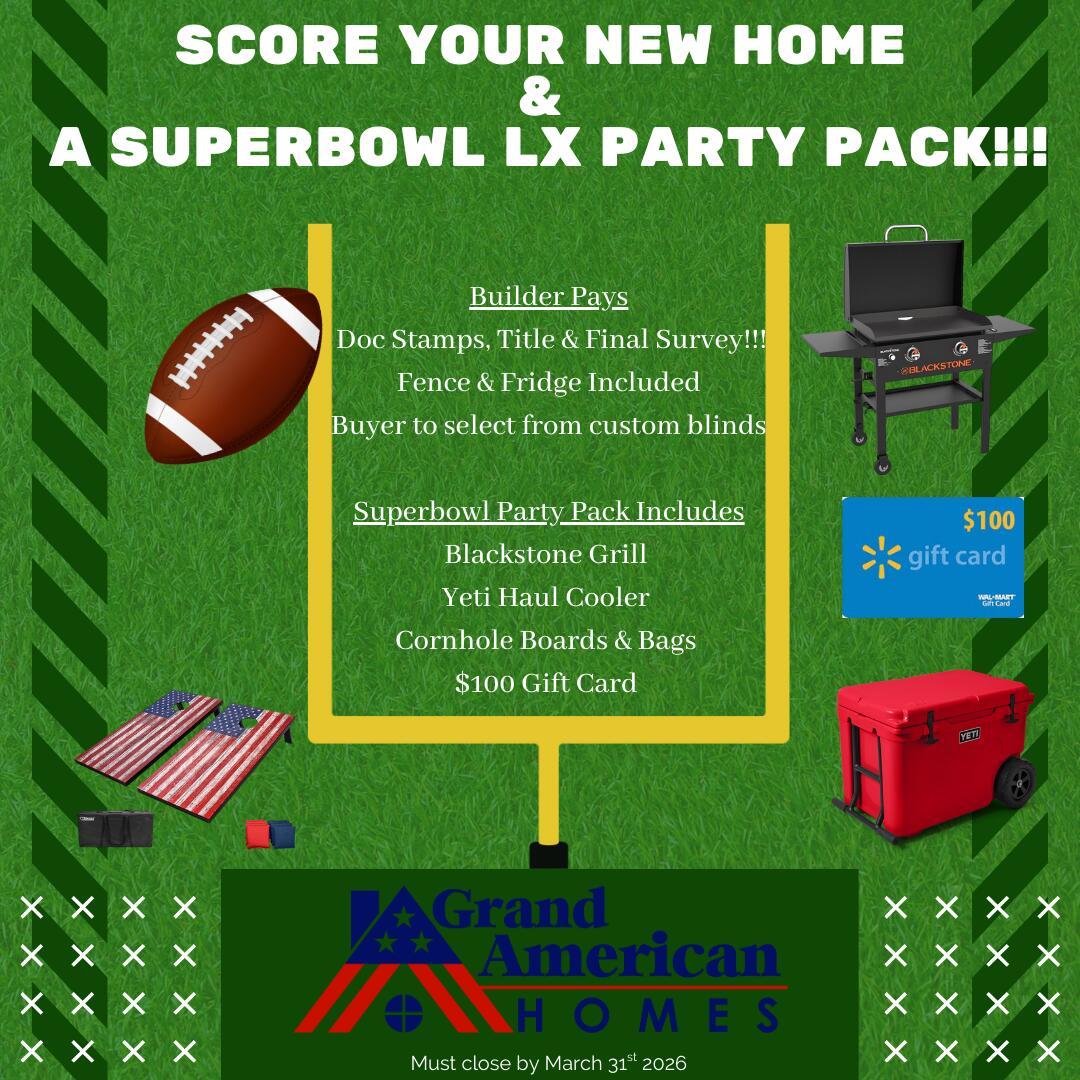 Image 2: BUILDER SUPERBOWL LX INCENTIVE!!!