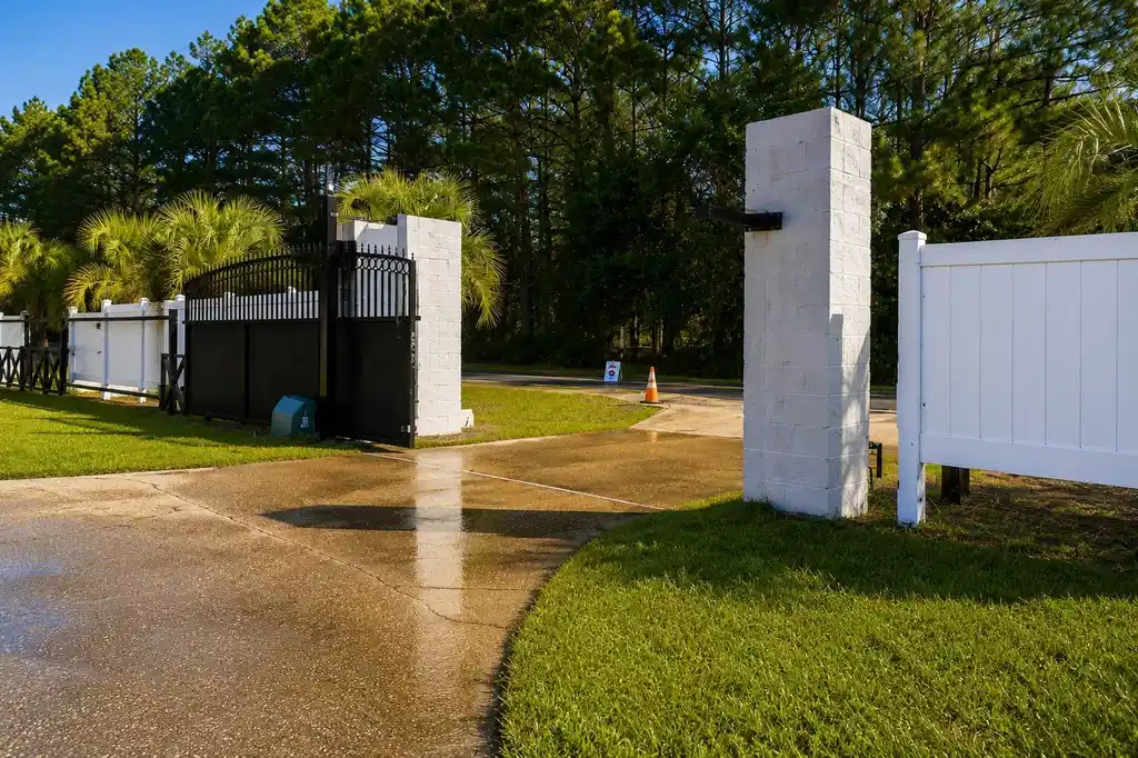Image 1: Front Gate Entrance Virtually Enhanced